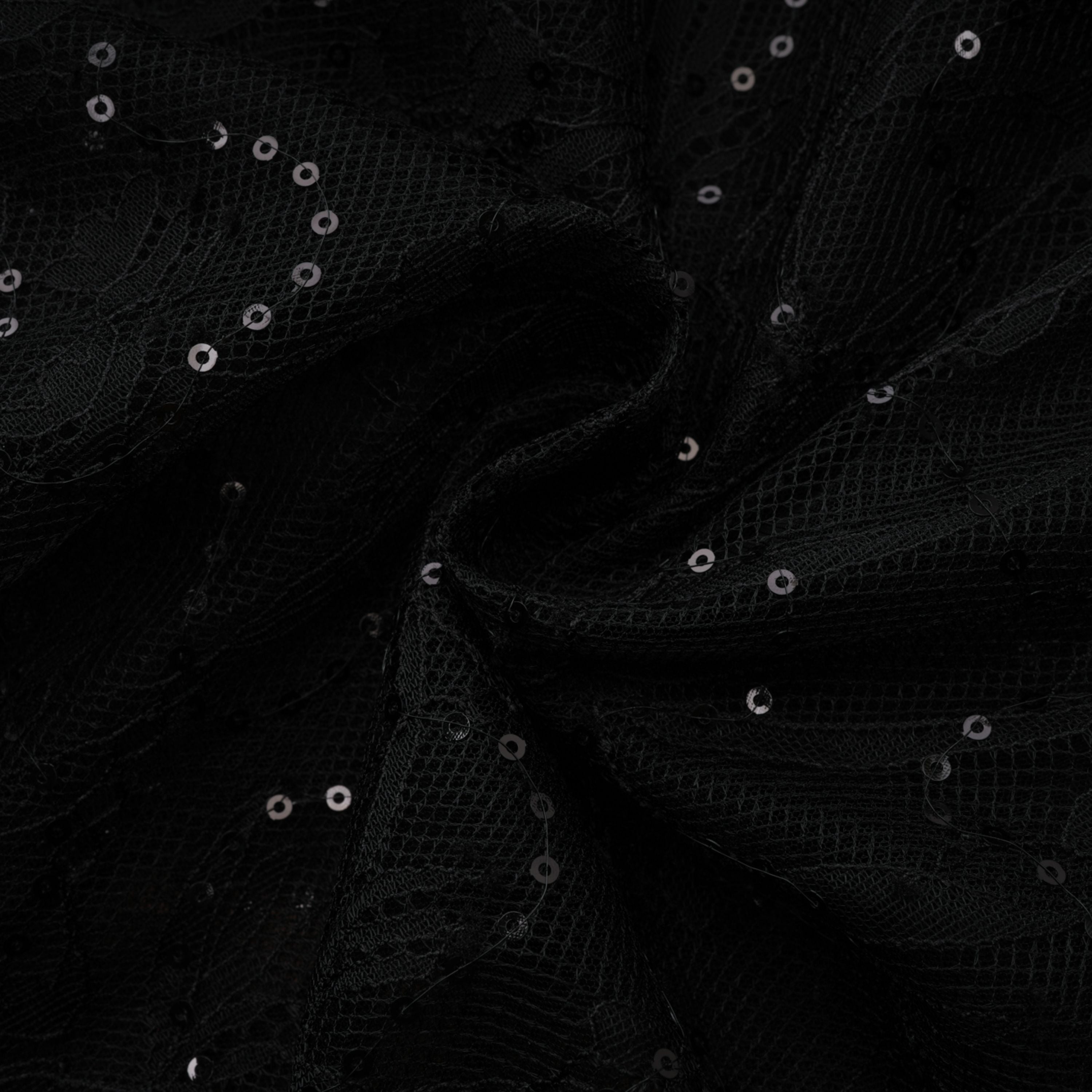 Velia Black Lace Glitter Tulle Maxi Gown