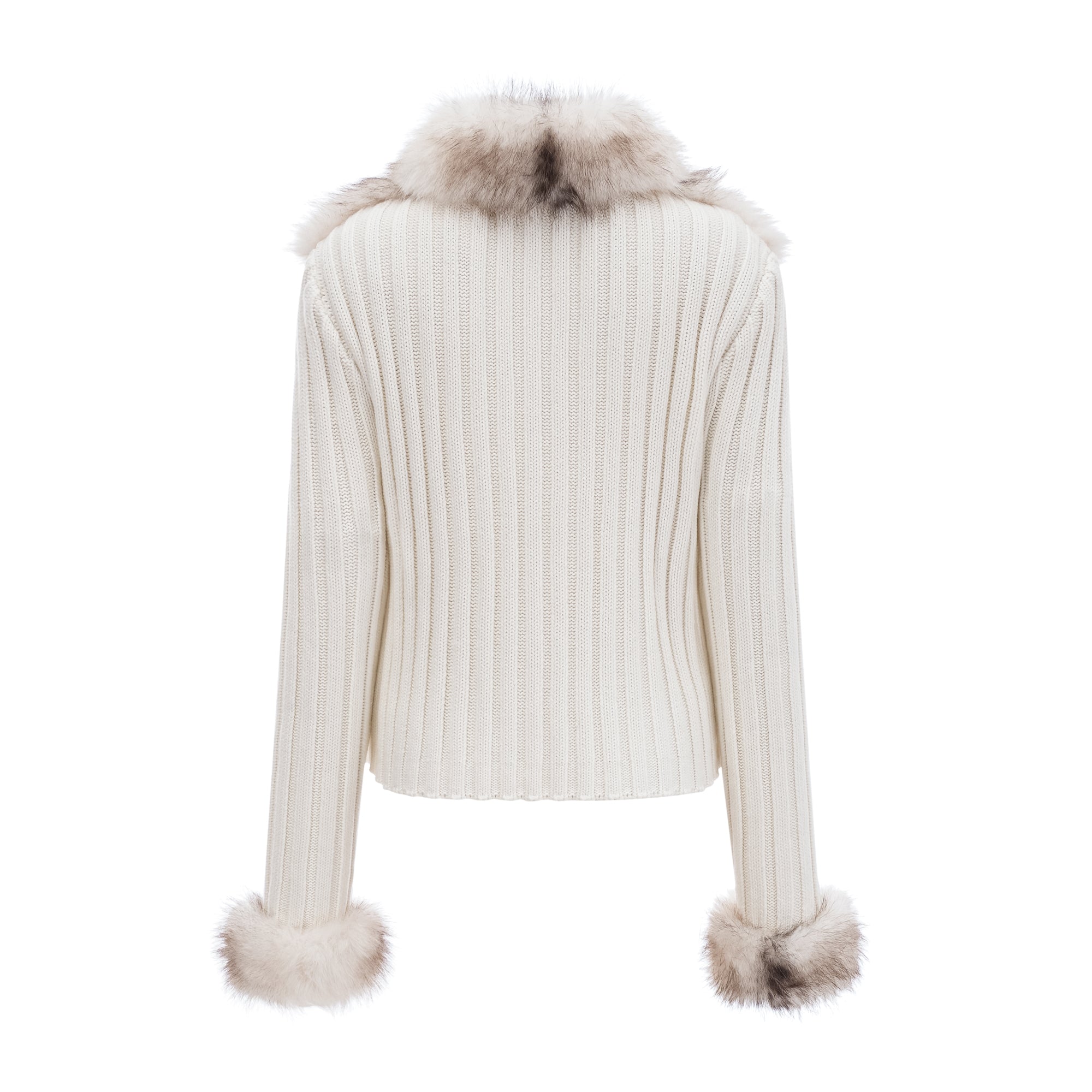 Laetiecia faux-fur ribbed-knit jacket (Final Sale)