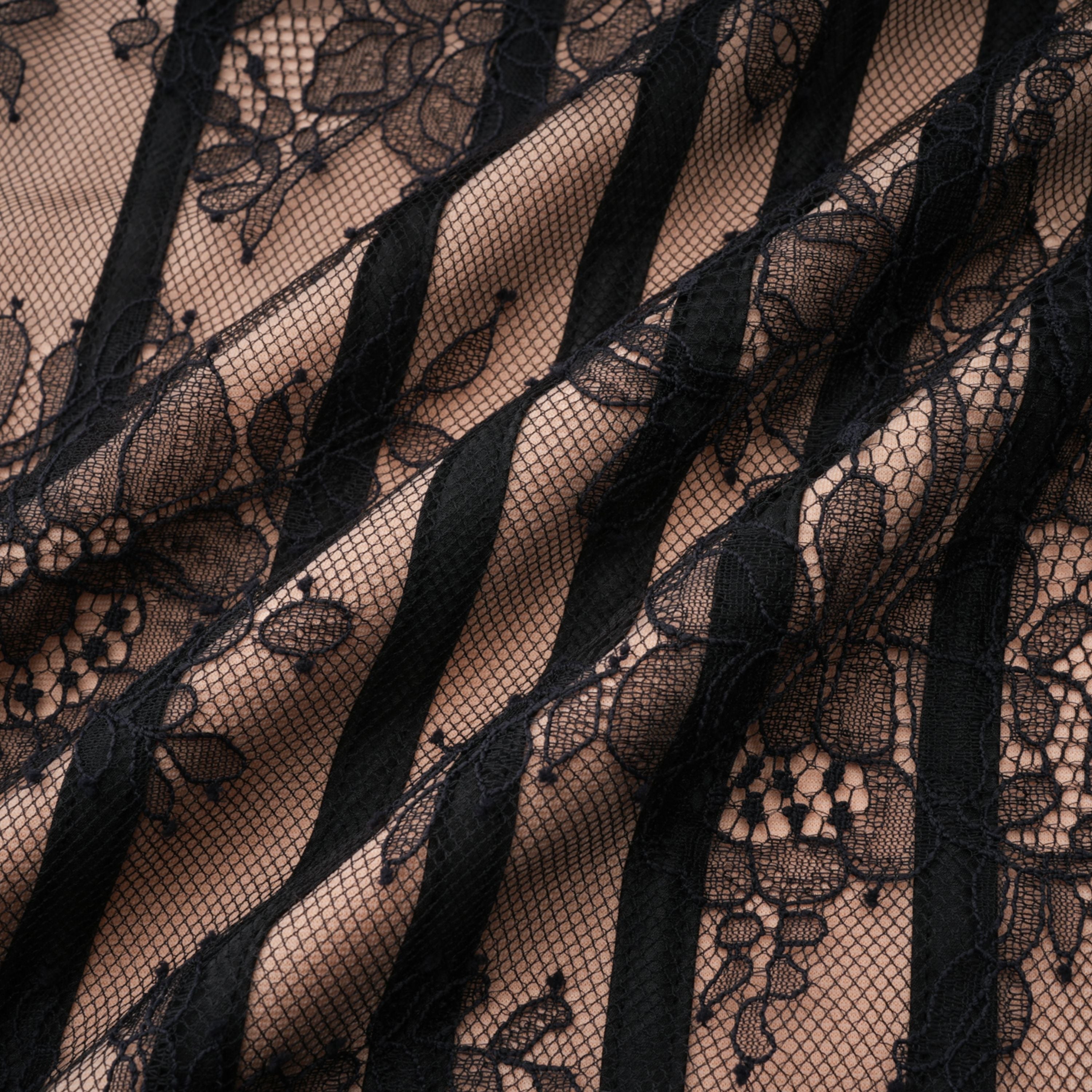 Urszula Black Floral Lace Corset Maxi Dress