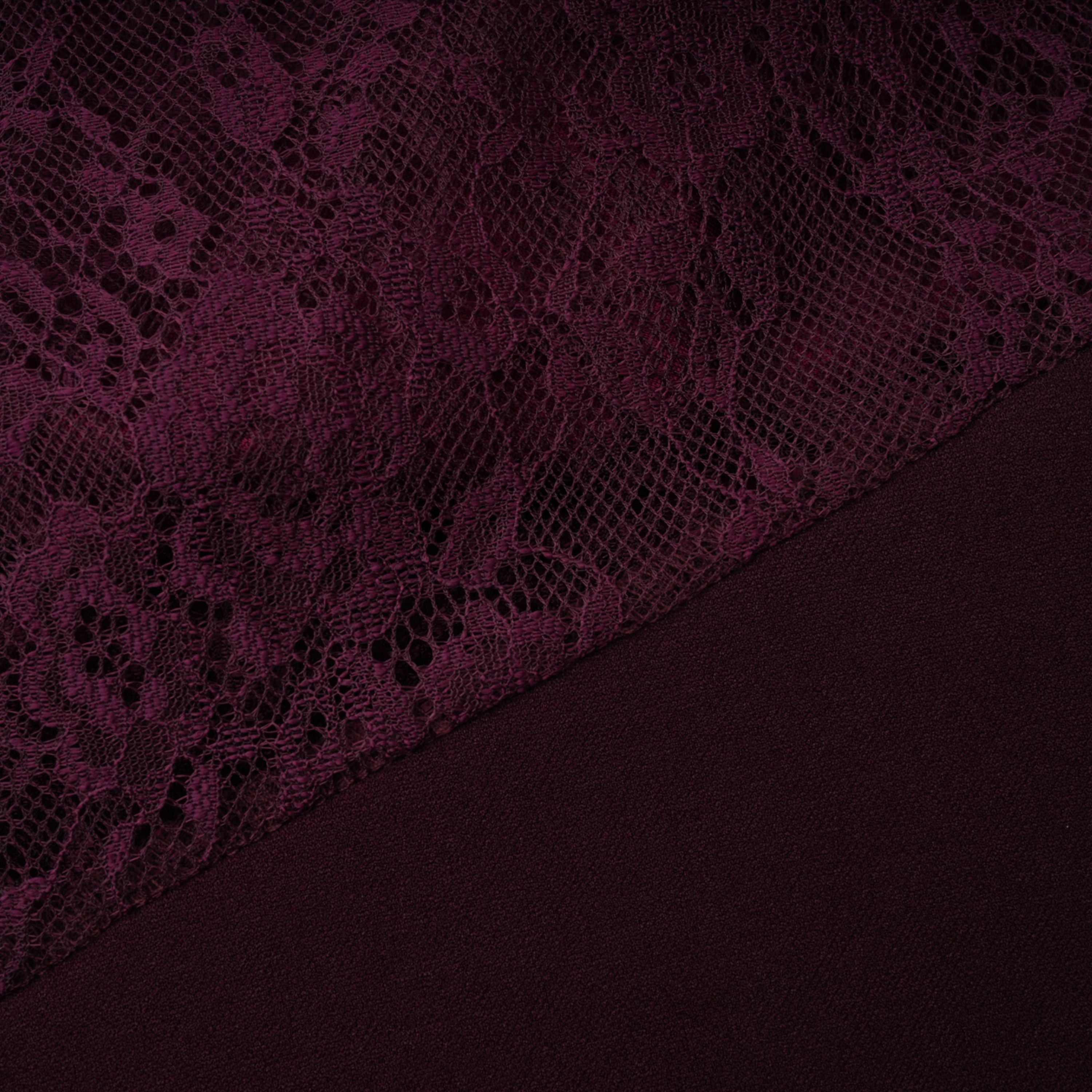 Gioconda Burgundy Halterneck Lace Panel Maxi Dress (Final Sale-US Only)
