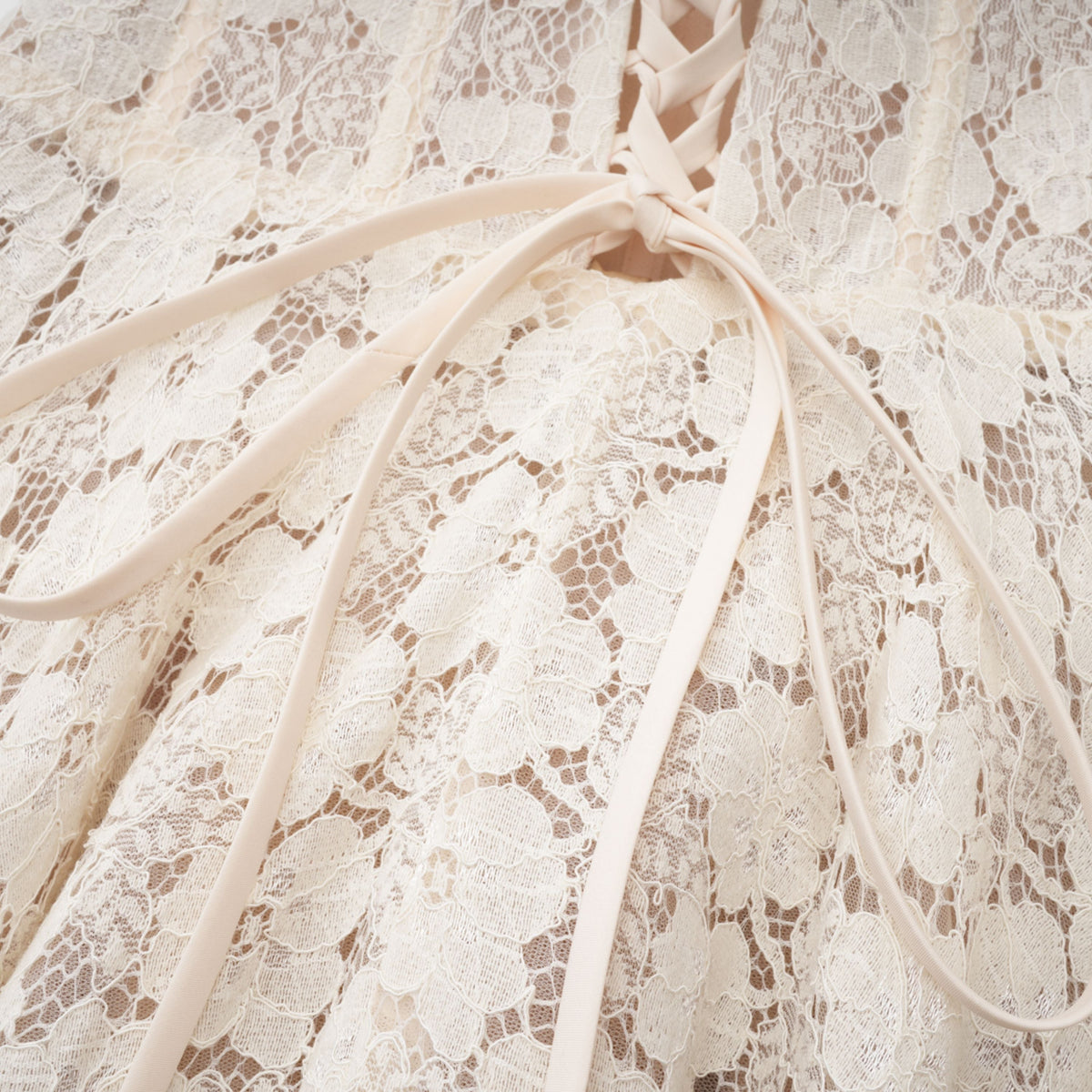 Celina White Lace Corset Maxi Dress