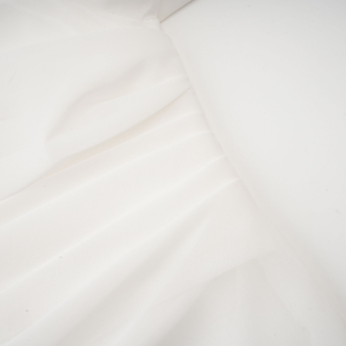 Andrea asymmetrical tulle blouse & skirt matching set in White