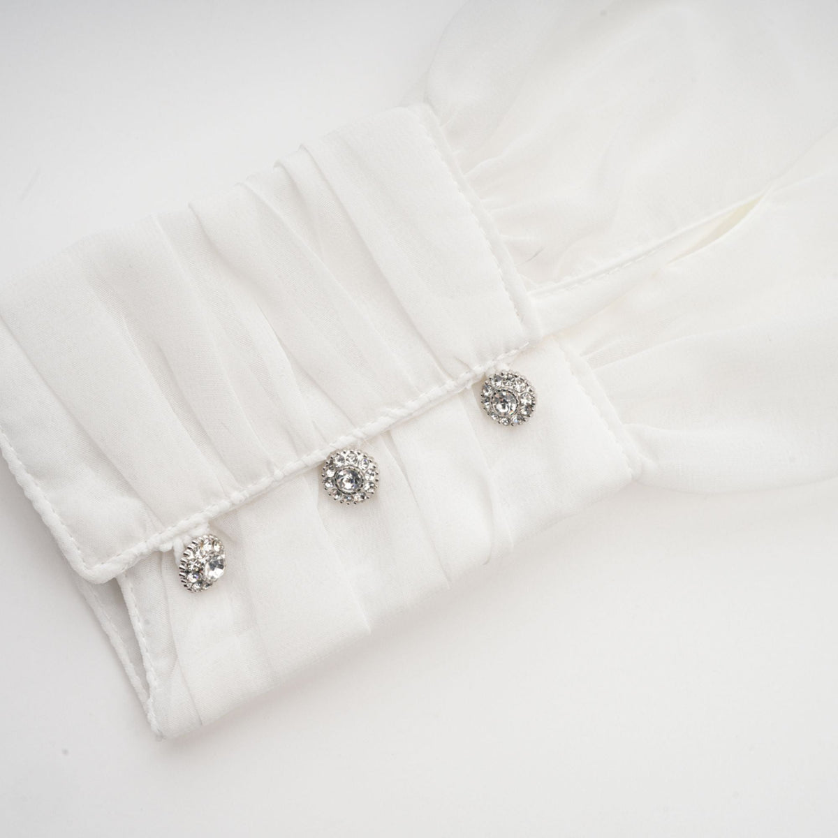 Andrea asymmetrical tulle blouse & skirt matching set in White