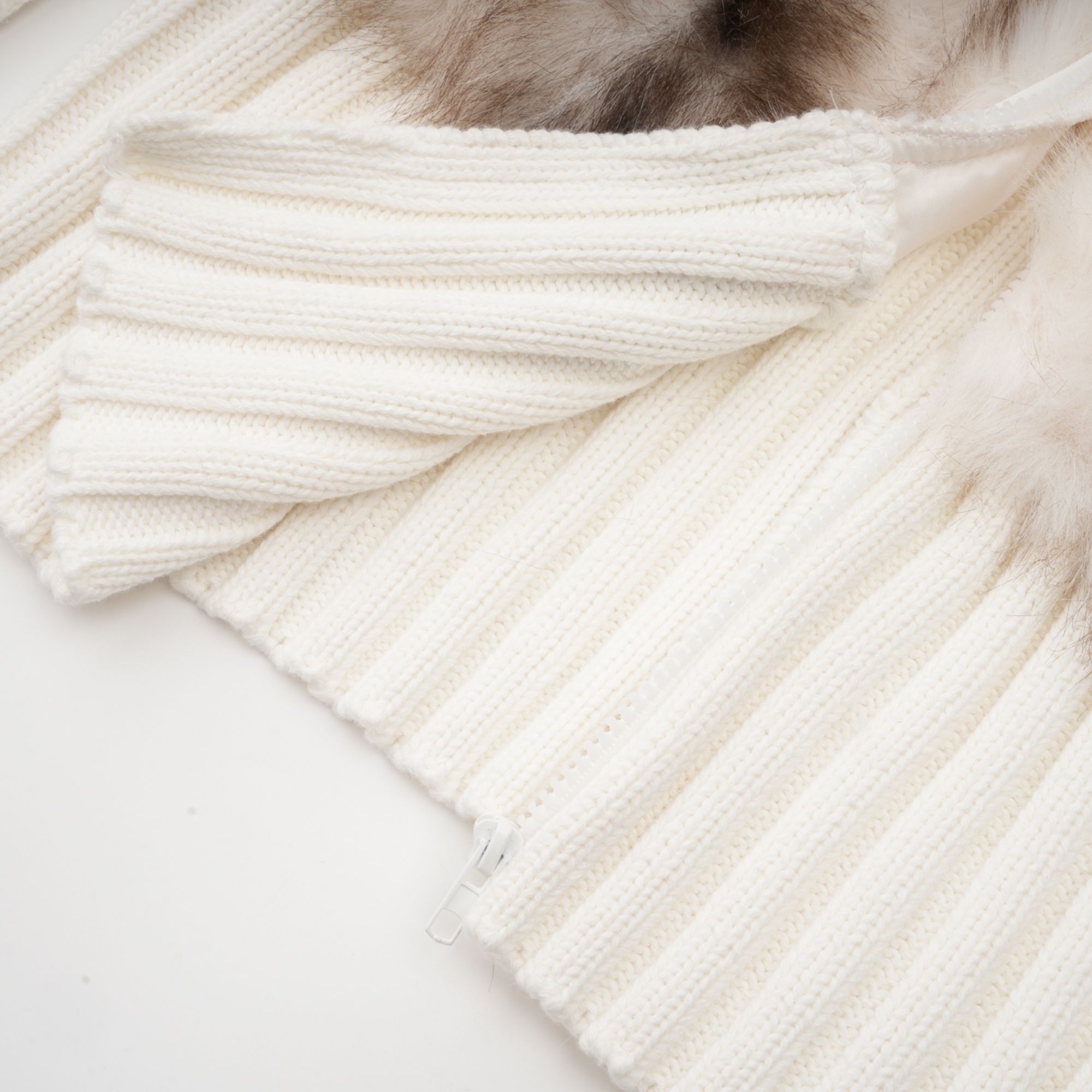 Laetiecia faux-fur ribbed-knit jacket (Final Sale)