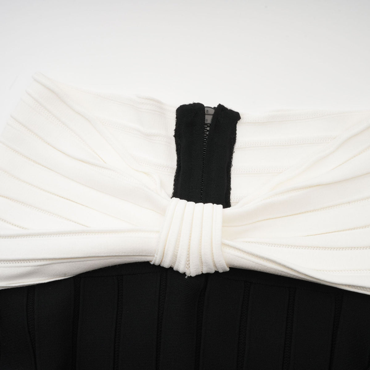 Justine black off-shoulder bow knit mini dress (Final Sale-US Only)