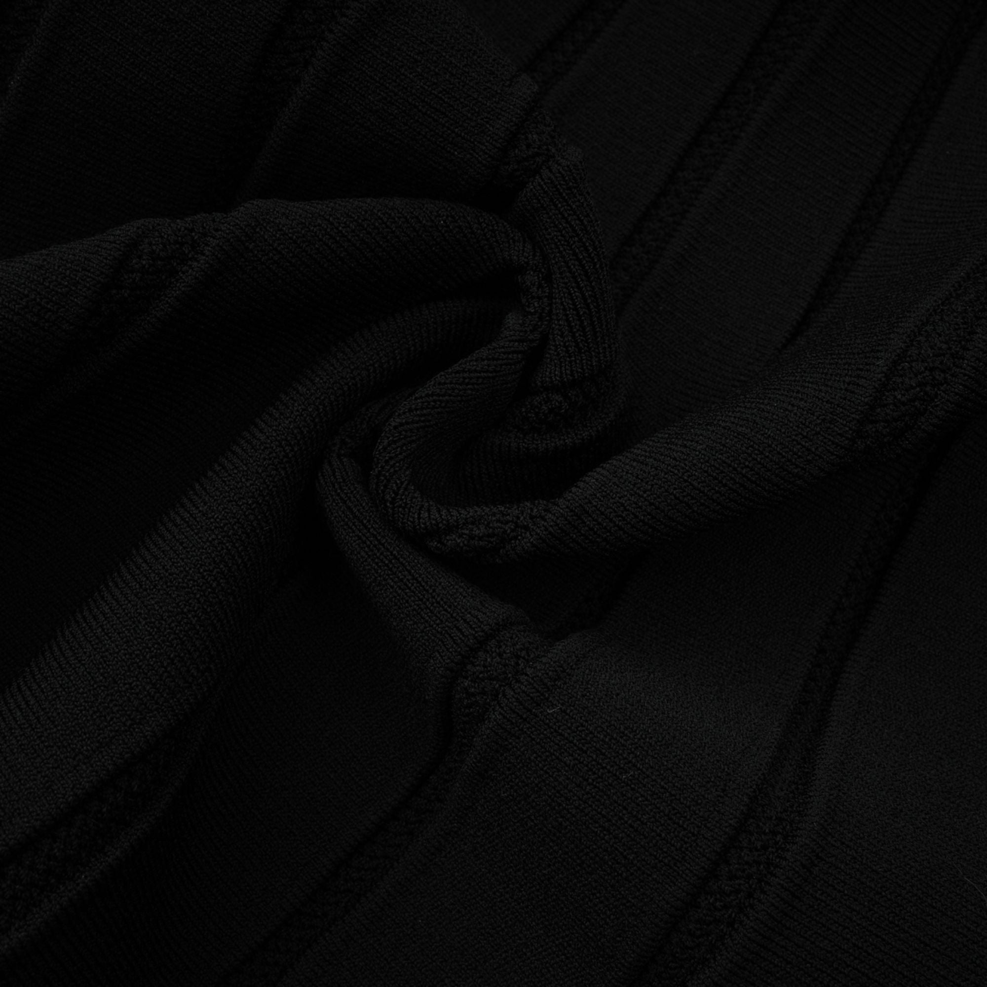 Justine black off-shoulder bow knit mini dress (Final Sale-US Only)