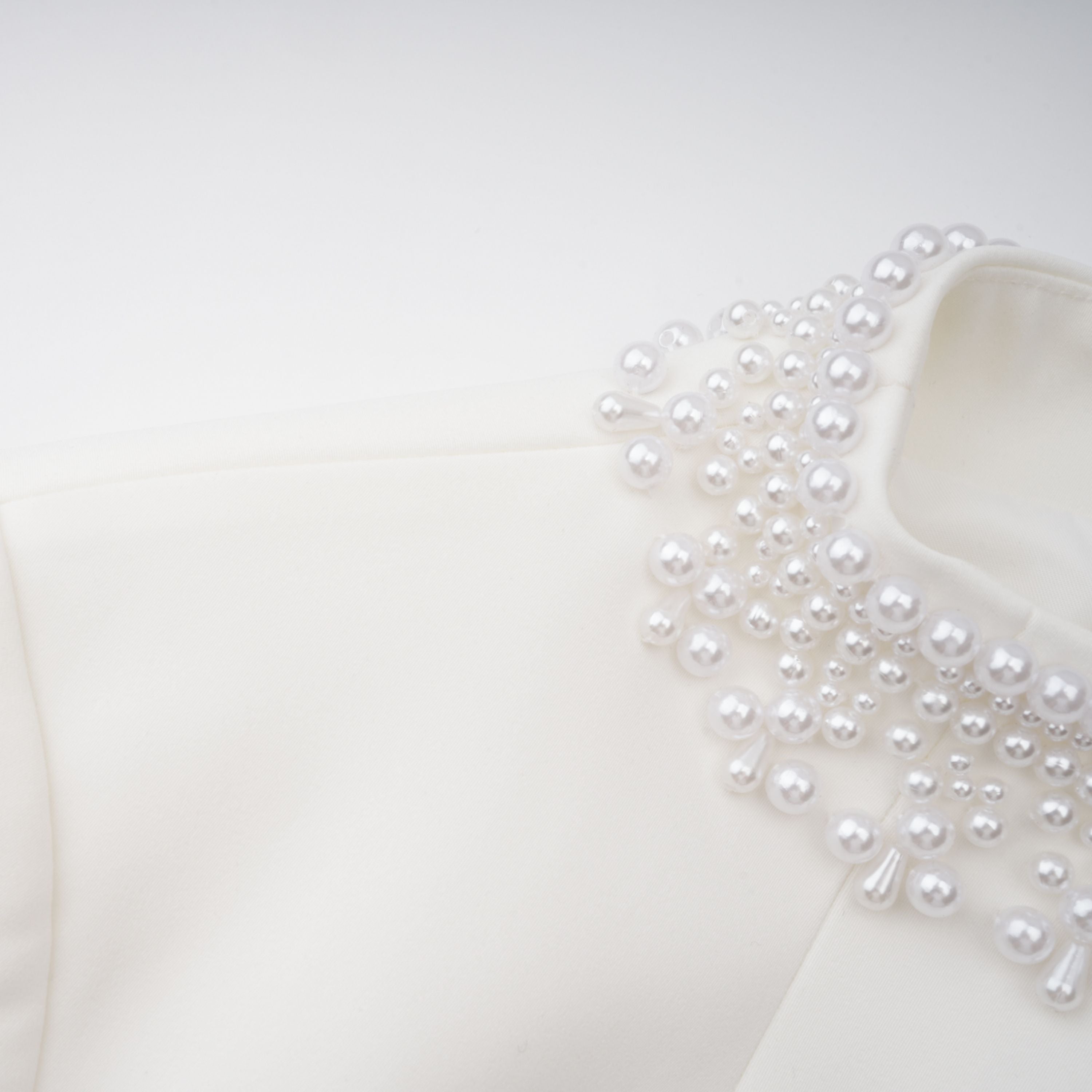 Bernadette White Faux Pearl Mini Dress (Final Sale)
