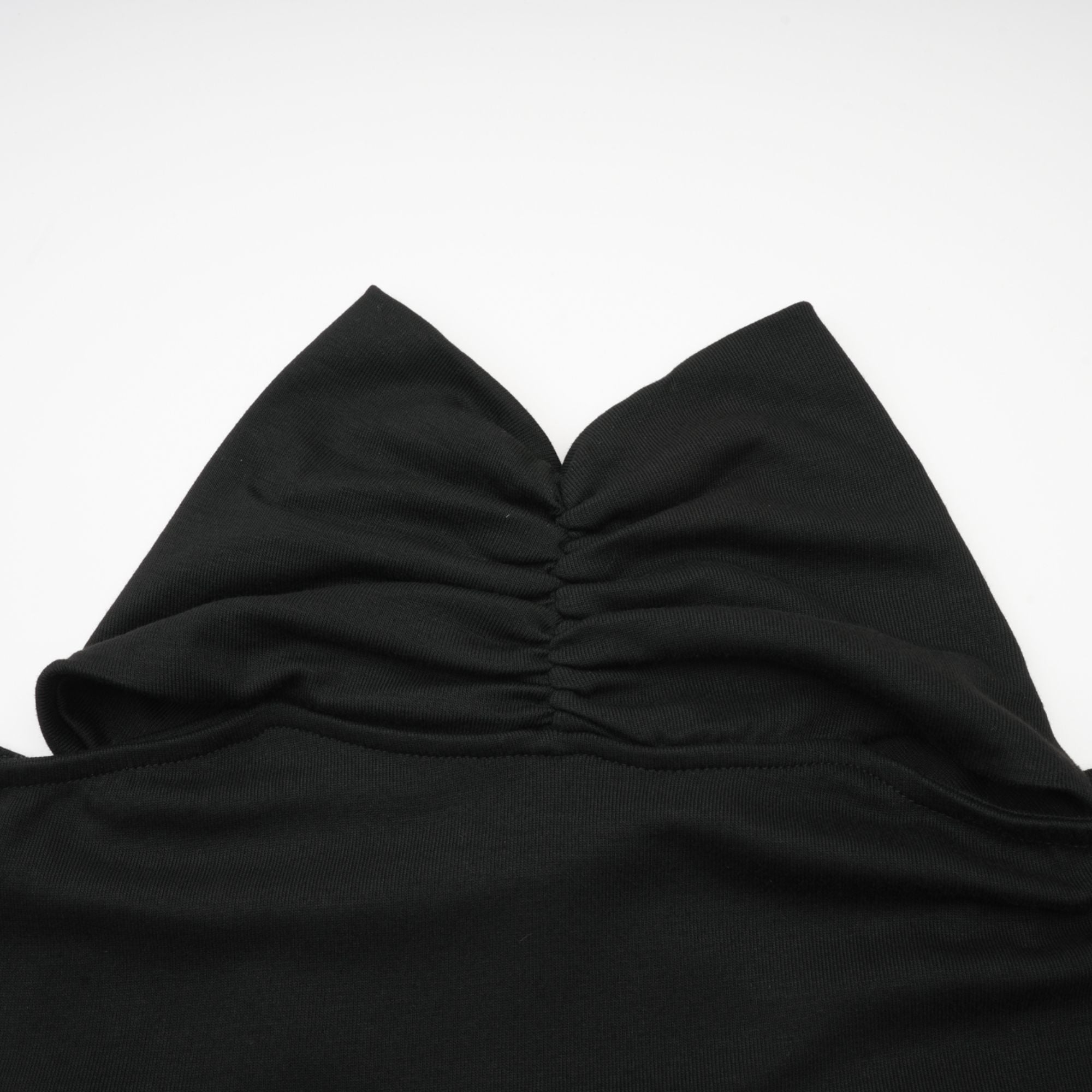 Odette black ruched stretch-jersey top (Final Sale)