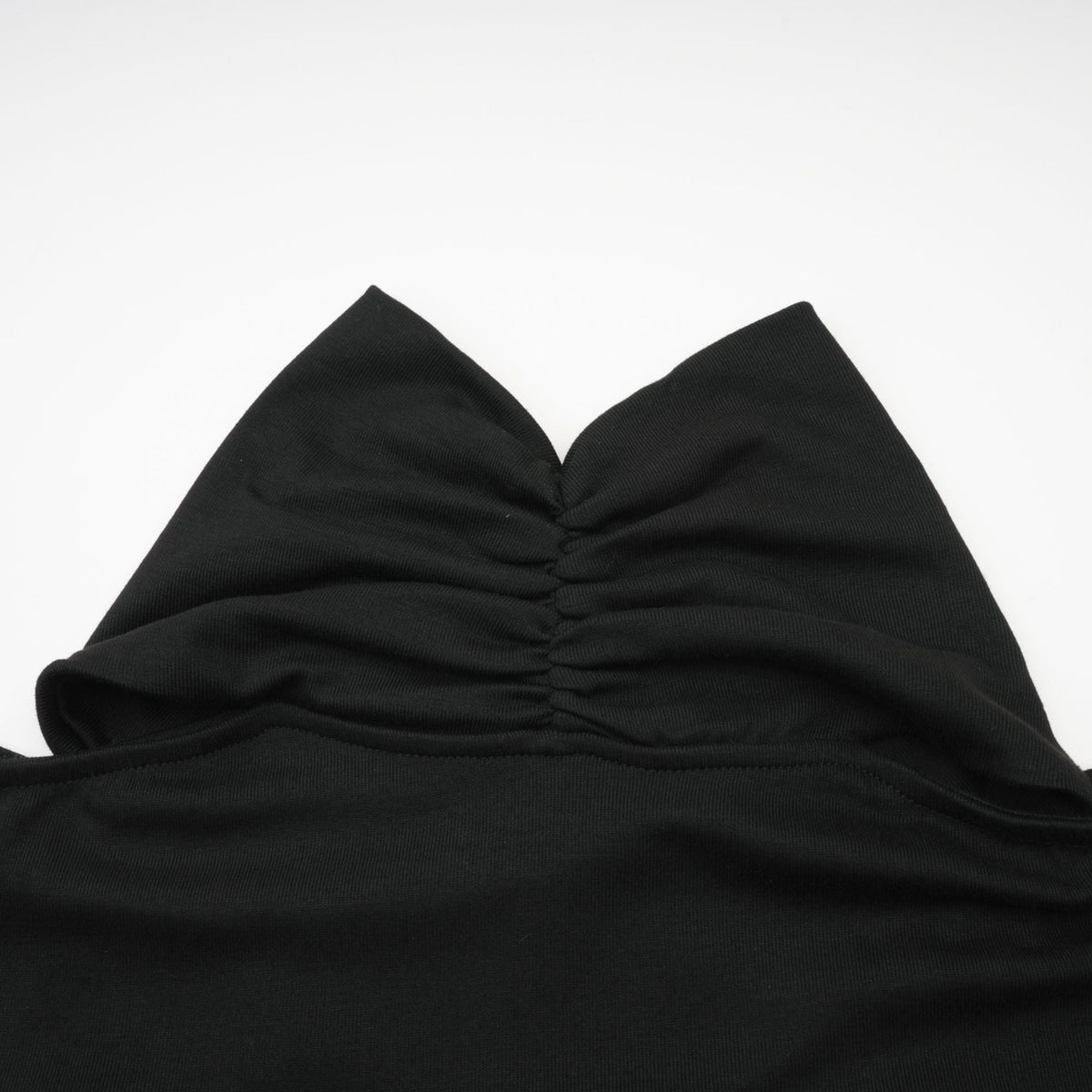 Odette black ruched stretch-jersey top (Final Sale)