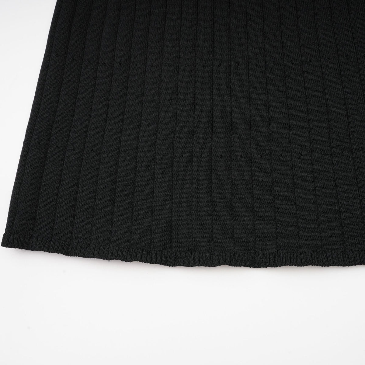 Nadège black ruffled-neck knitted midi dress (Final Sale-US Only)