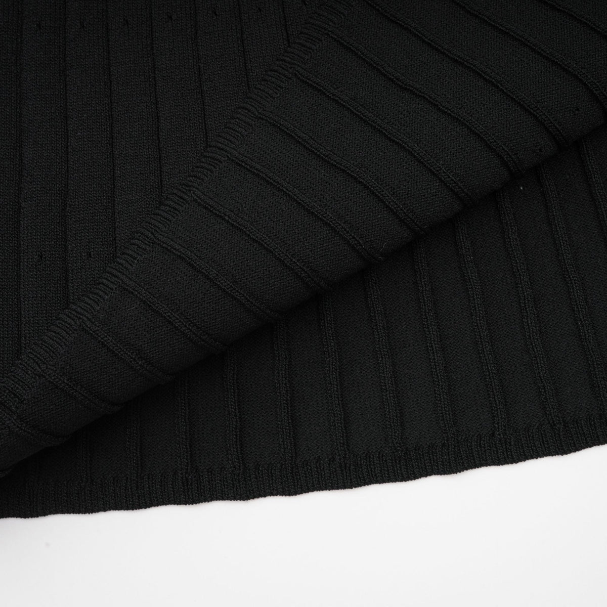 Nadège black ruffled-neck knitted midi dress (Final Sale-US Only)