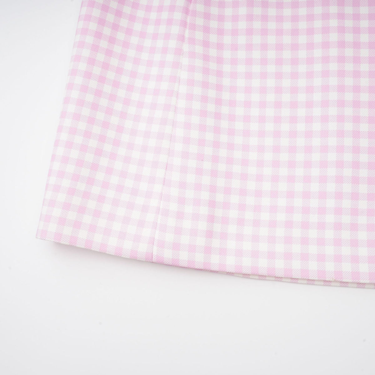 Sandrine gingham-check top & skirt matching set