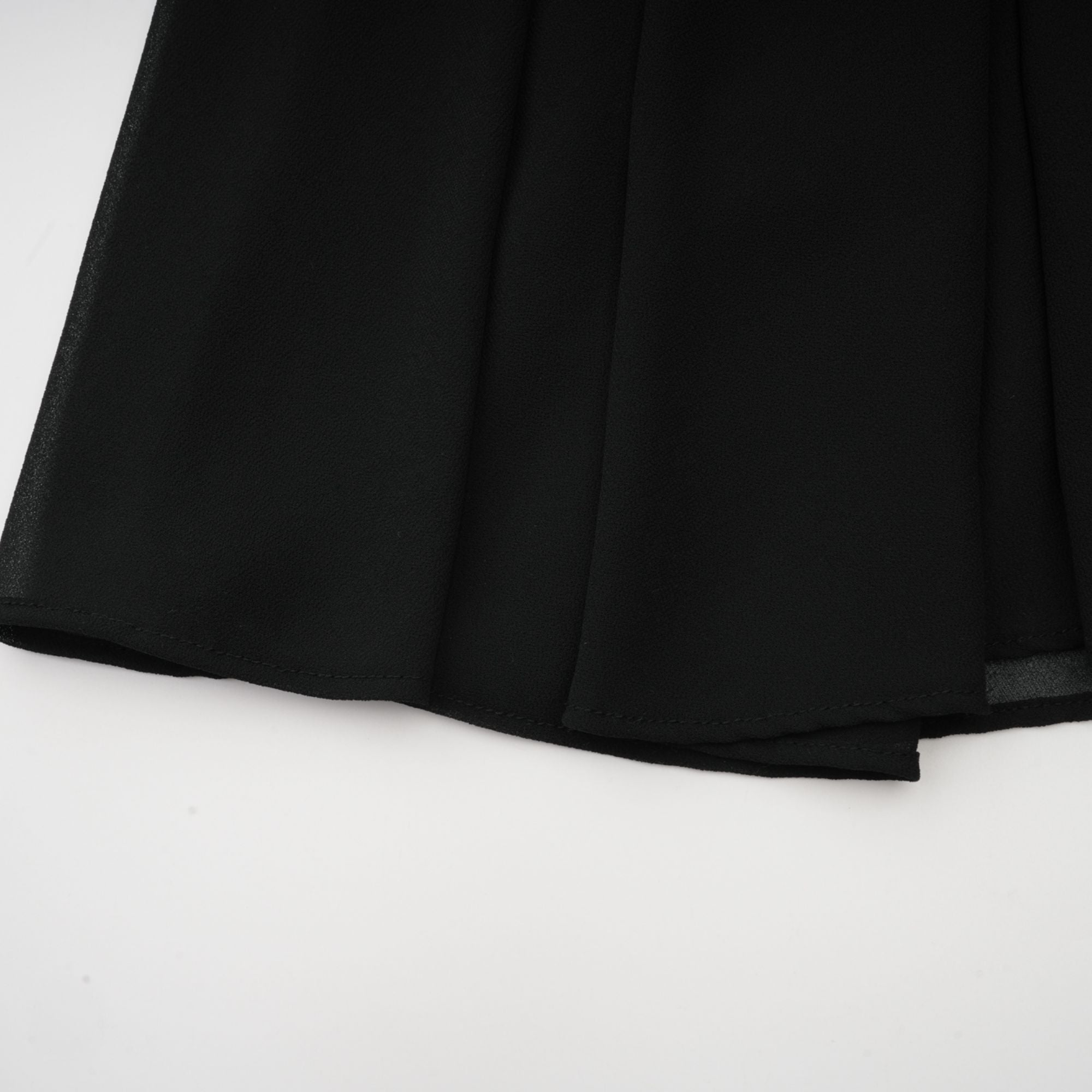 Viviane black pleated button-front midi dress (US Only)