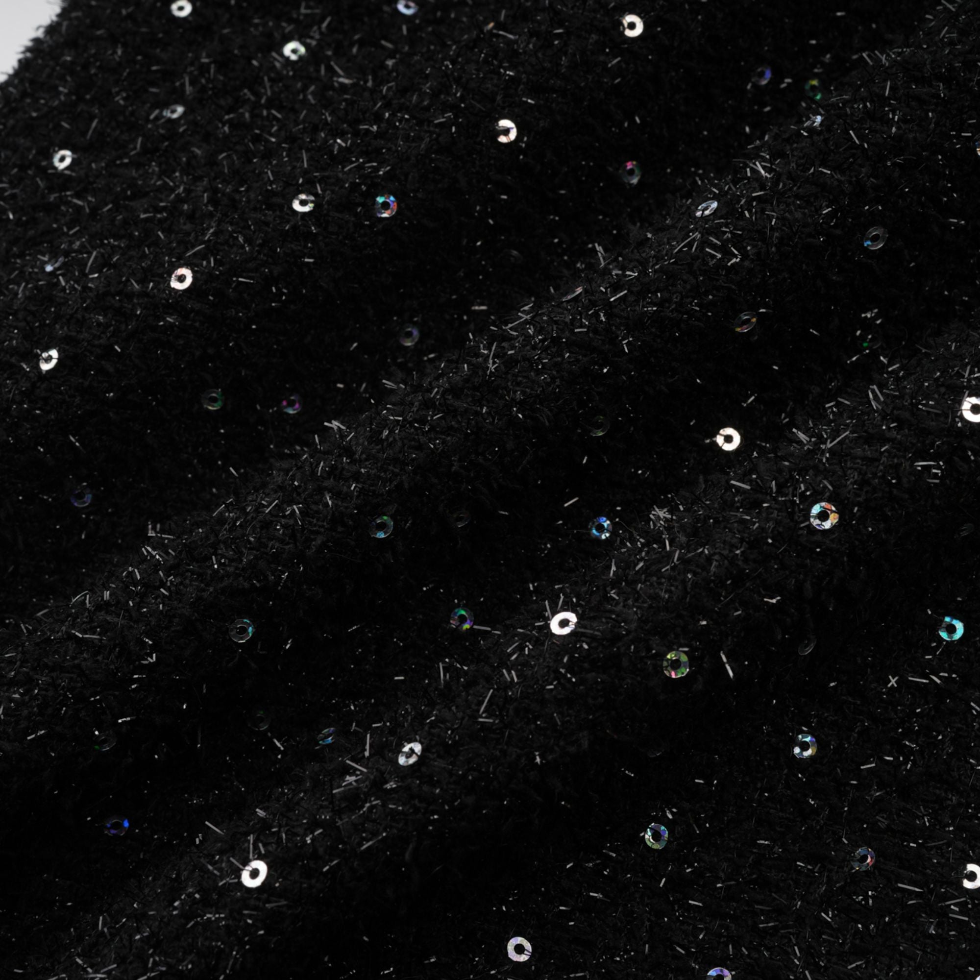 Éléonore faux-pearl tweed mini dress - Black