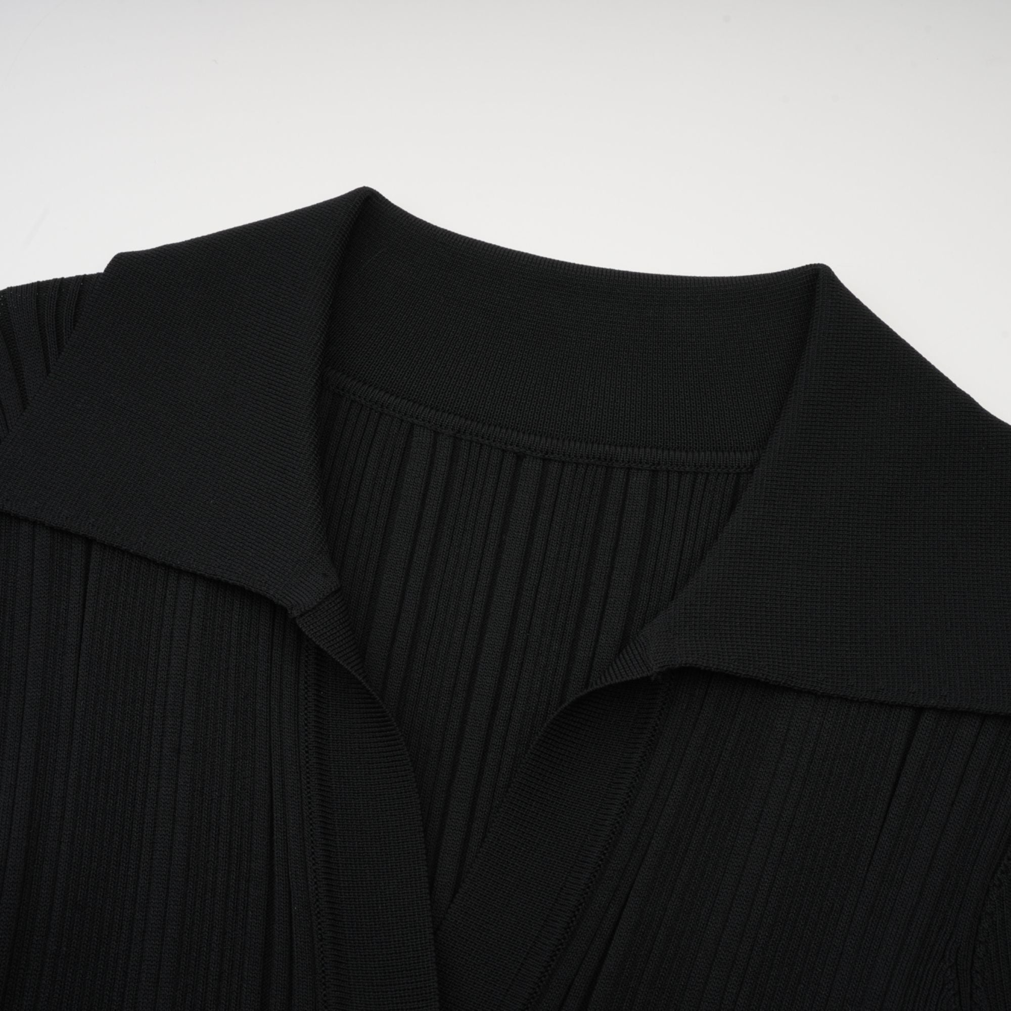 Priscille black ruffled midi dress (US Only)