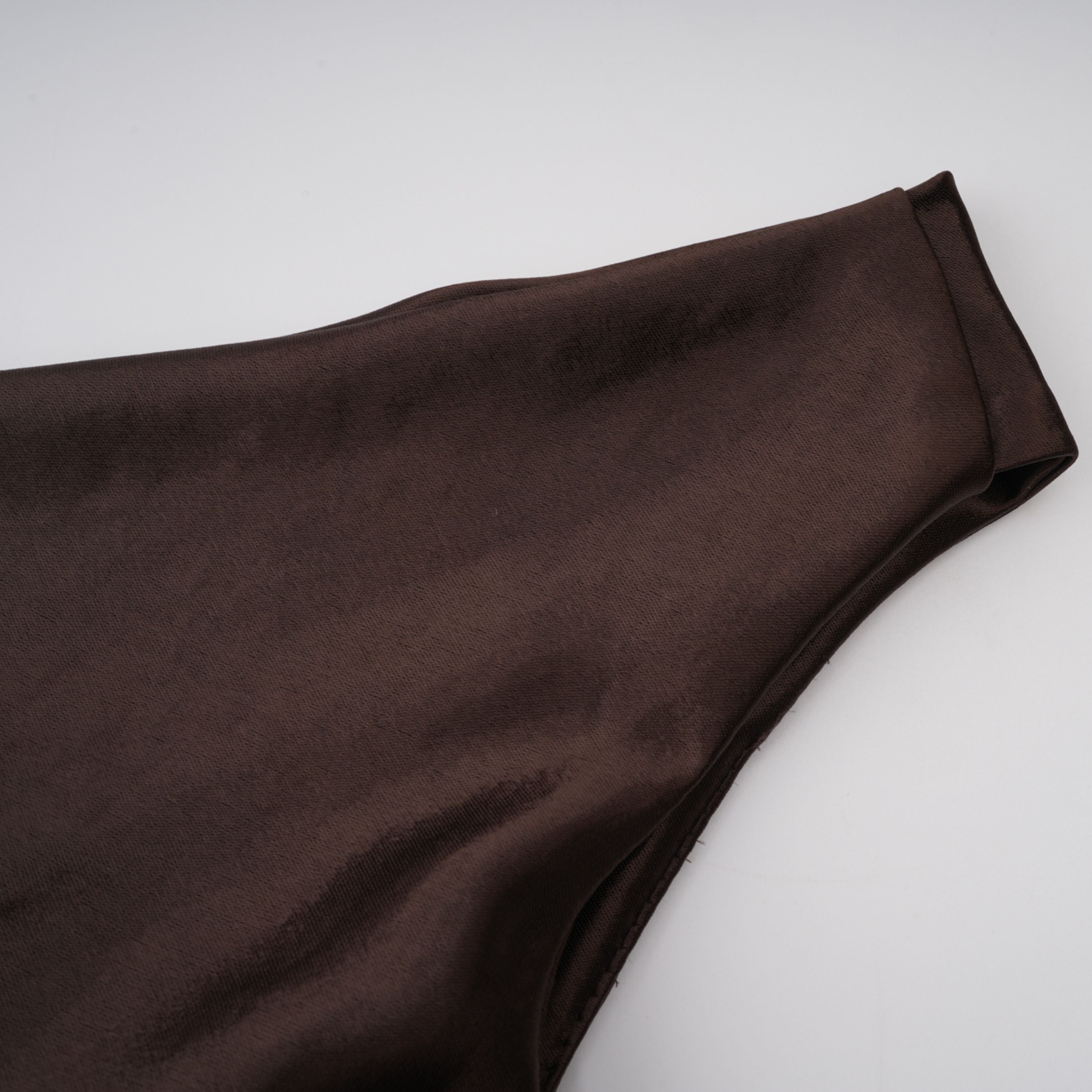 Pernilla Brown One Shoulder Satin Mini Dress (Final Sale)
