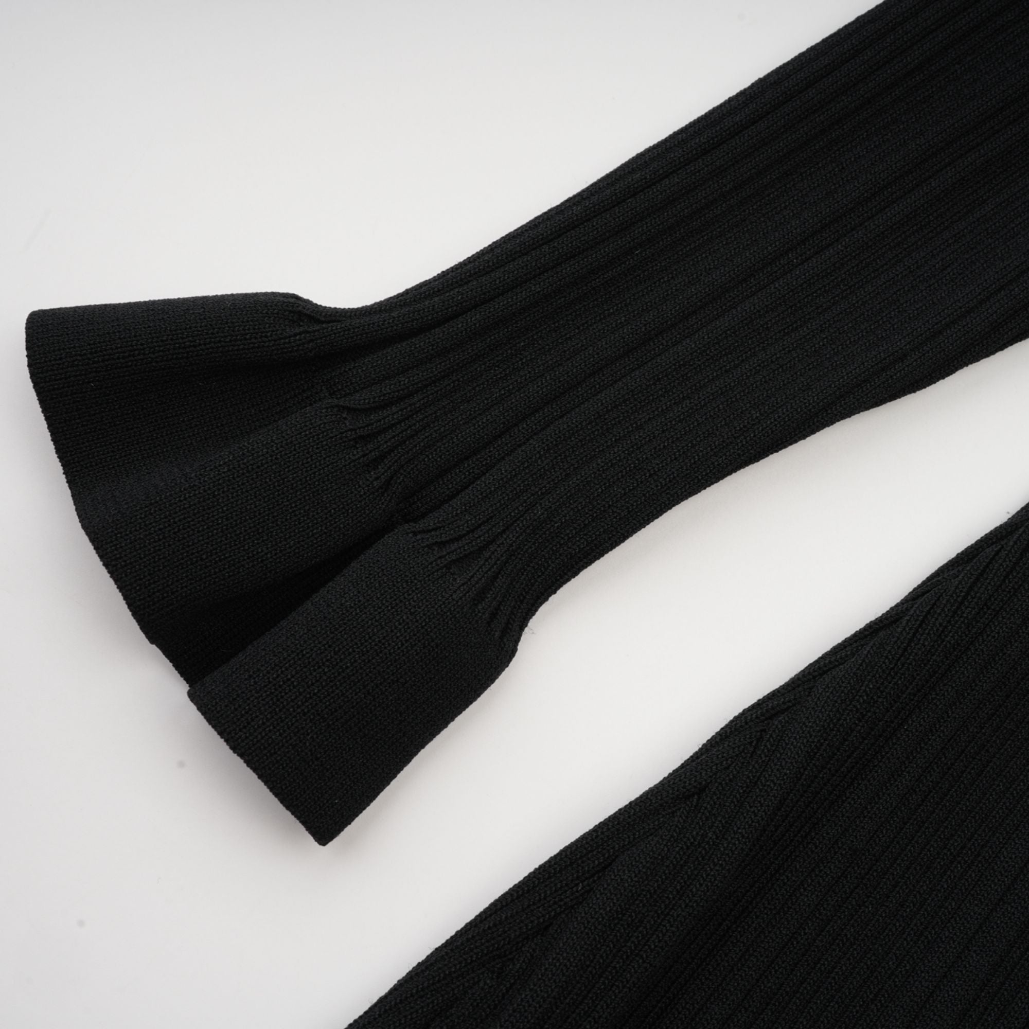 Priscille black ruffled midi dress (US Only)