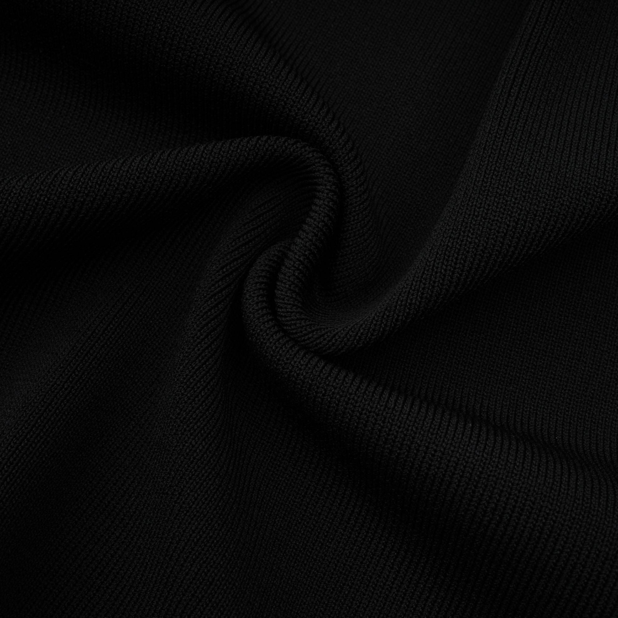 Priscille black ruffled midi dress (US Only)