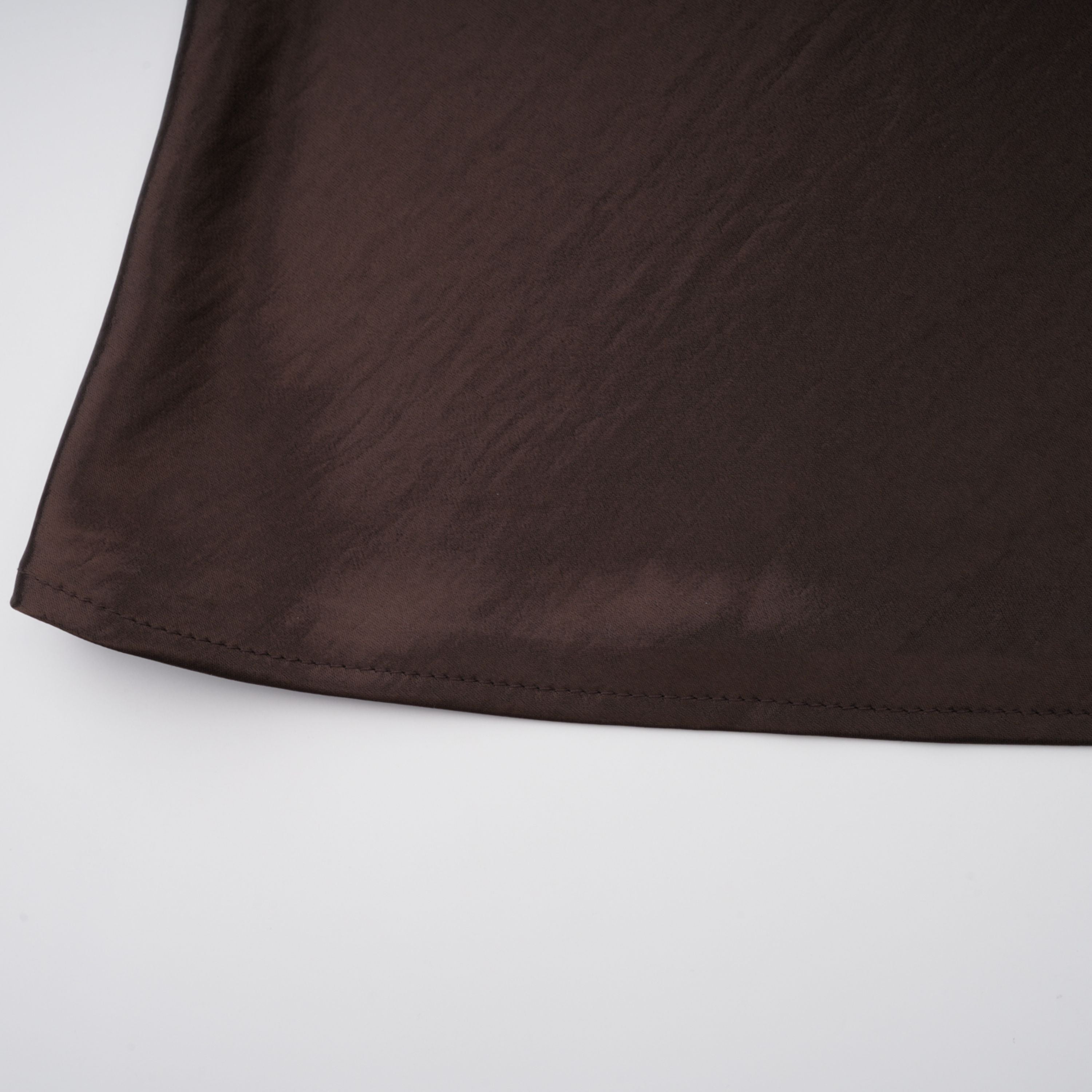 Gitta Brown Off Shoulder Satin Maxi Gown (Final Sale)