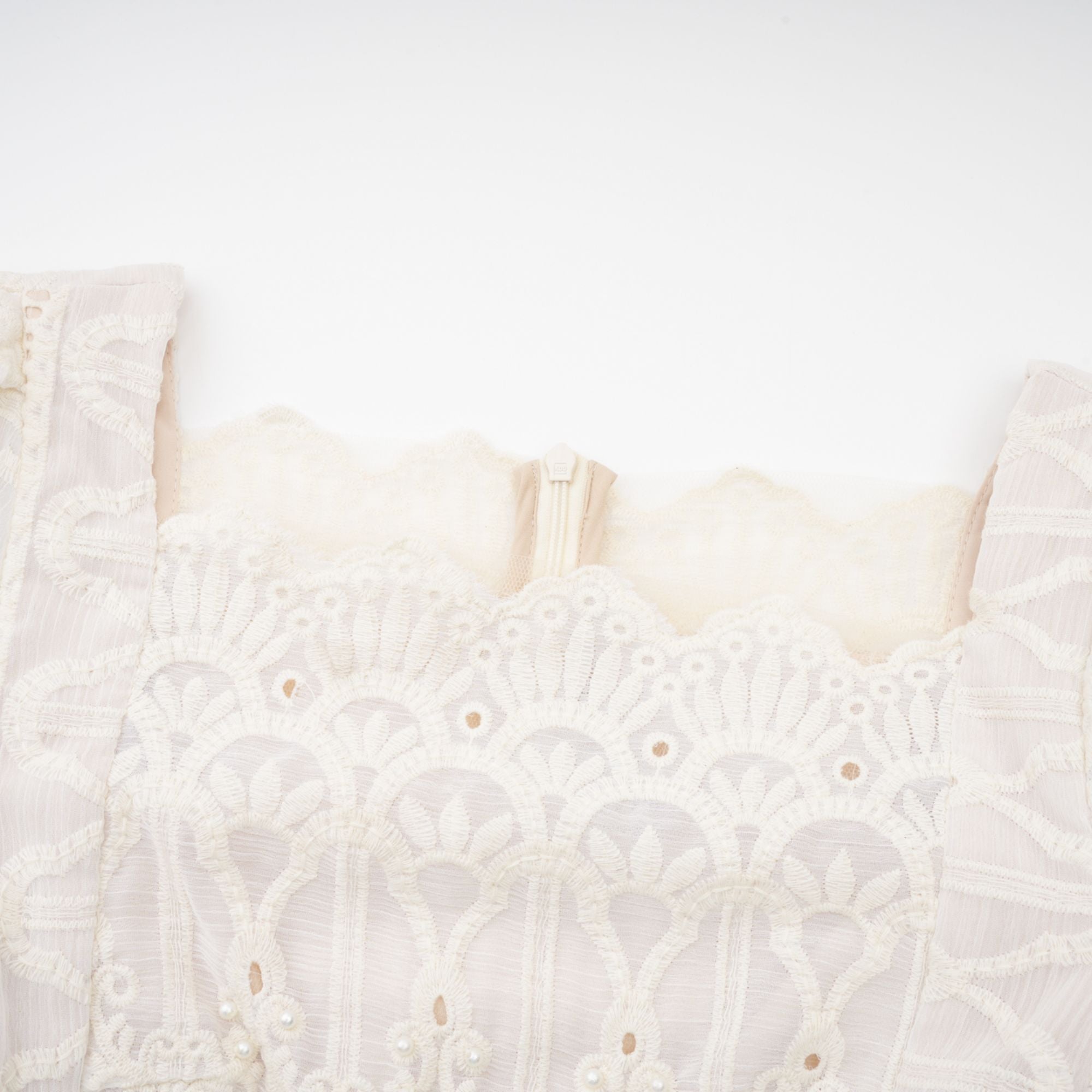 Anaïs faux-pearl embellished cut-out midi dress