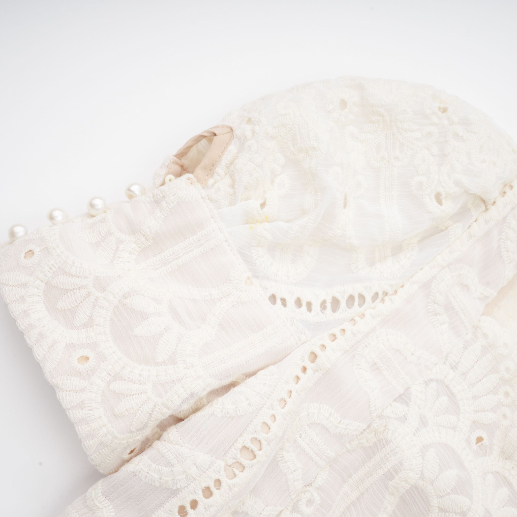 Anaïs faux-pearl embellished cut-out midi dress