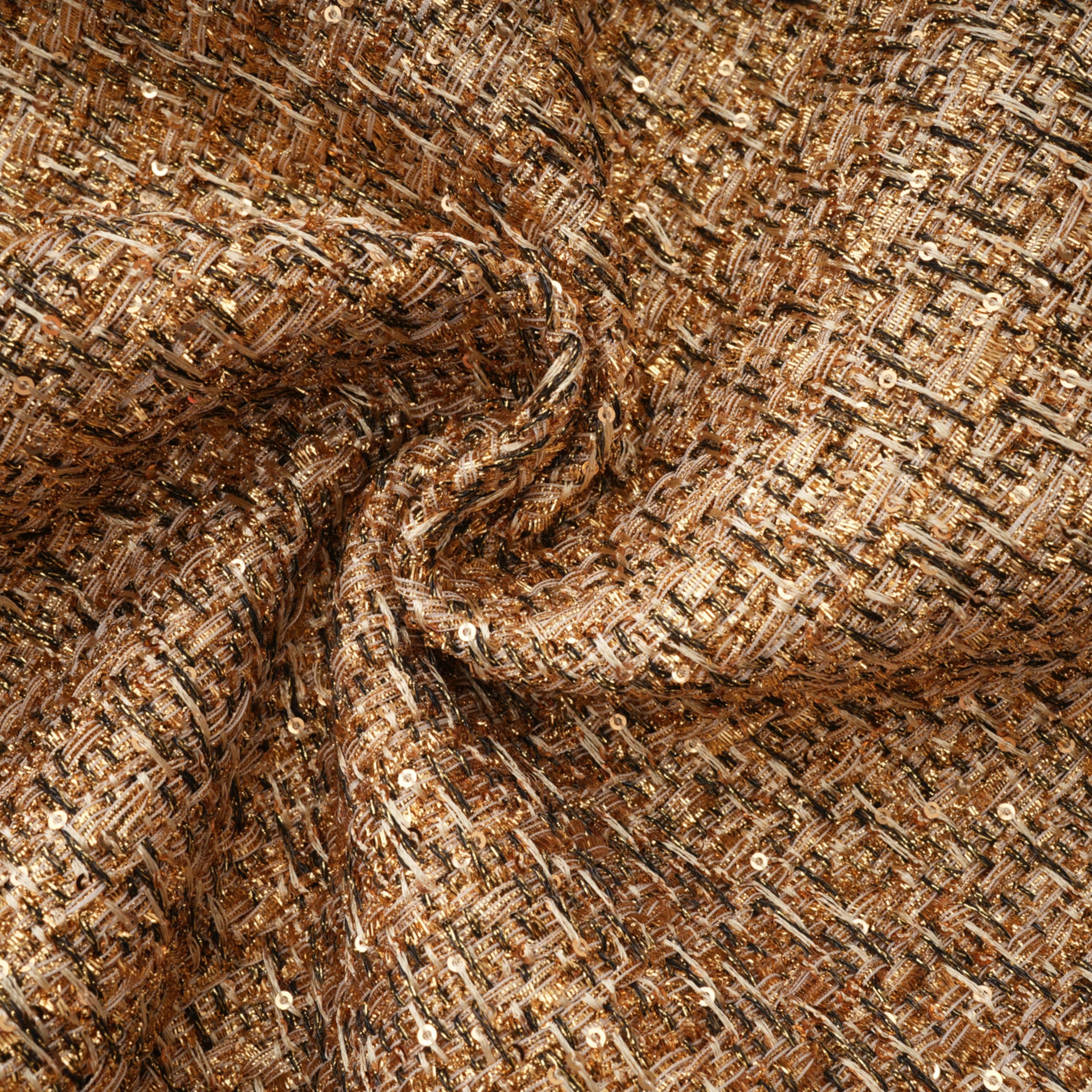 Arna Gold Sweetheart Neckline Tweed Mini Dress (Final Sale-US Only)