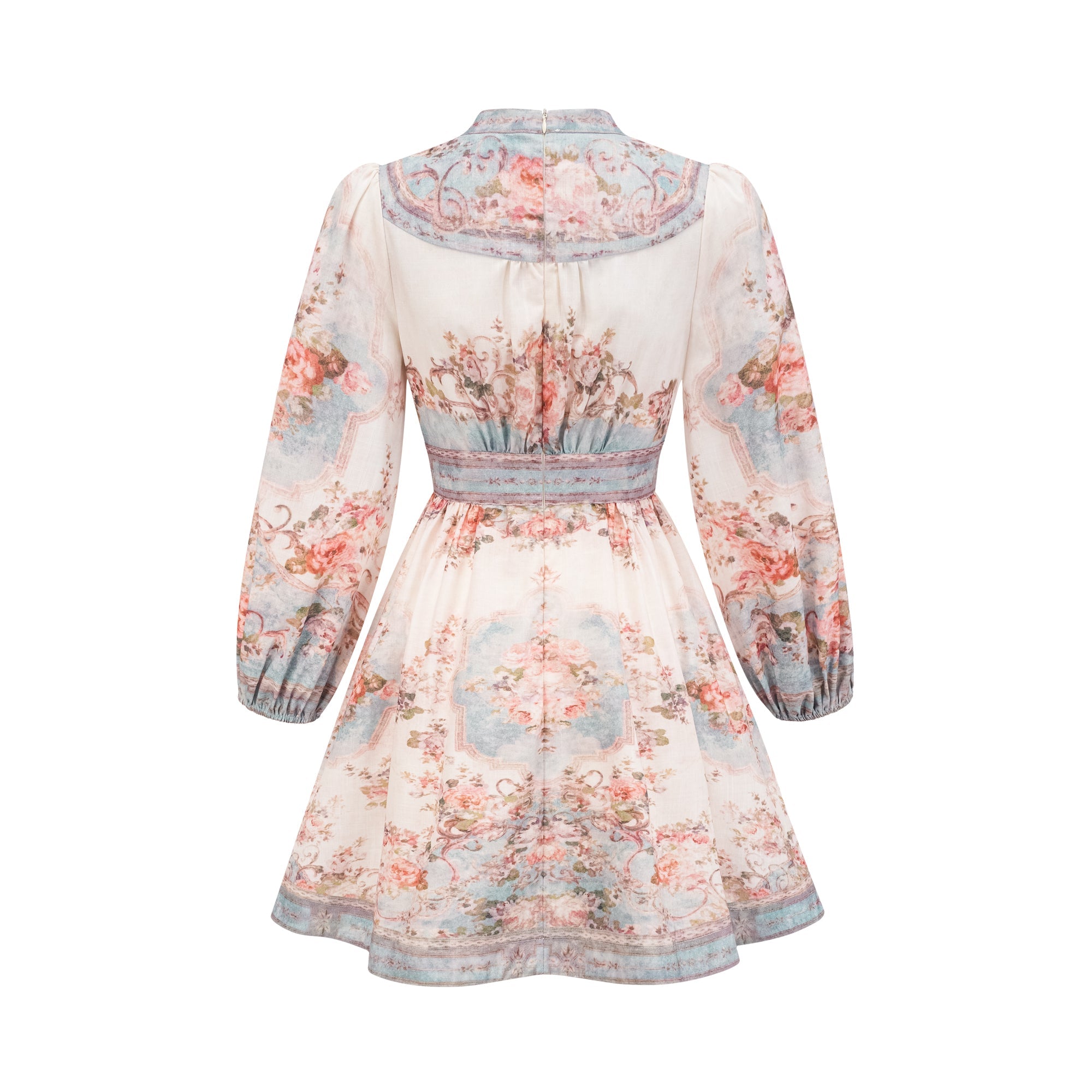 Clémence Romantic Floral Print Mini Dress