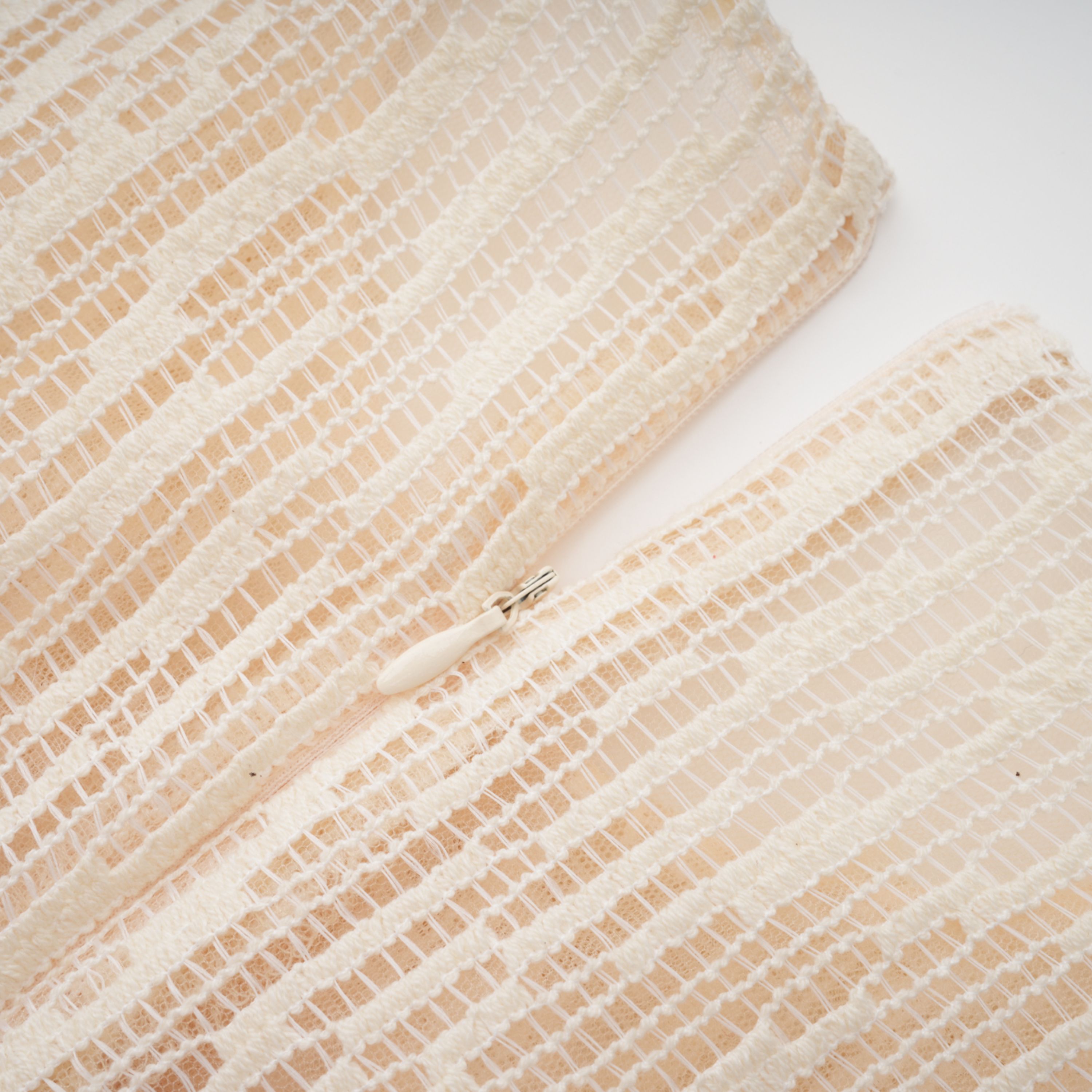 Cynthia Neutrals 3D Petal Textured Midi Dress (Final Sale-US Only)