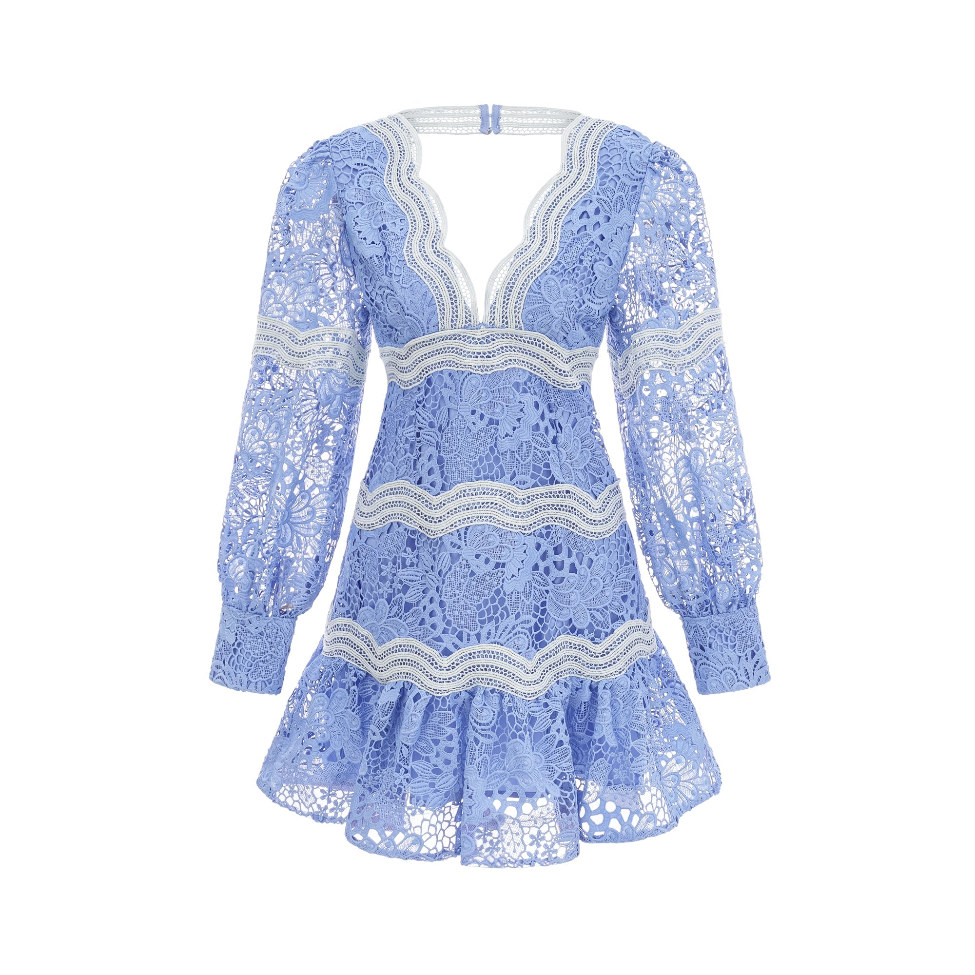Gaëlle V-neck floral embroidered mini dress (Final Sale-US Only)