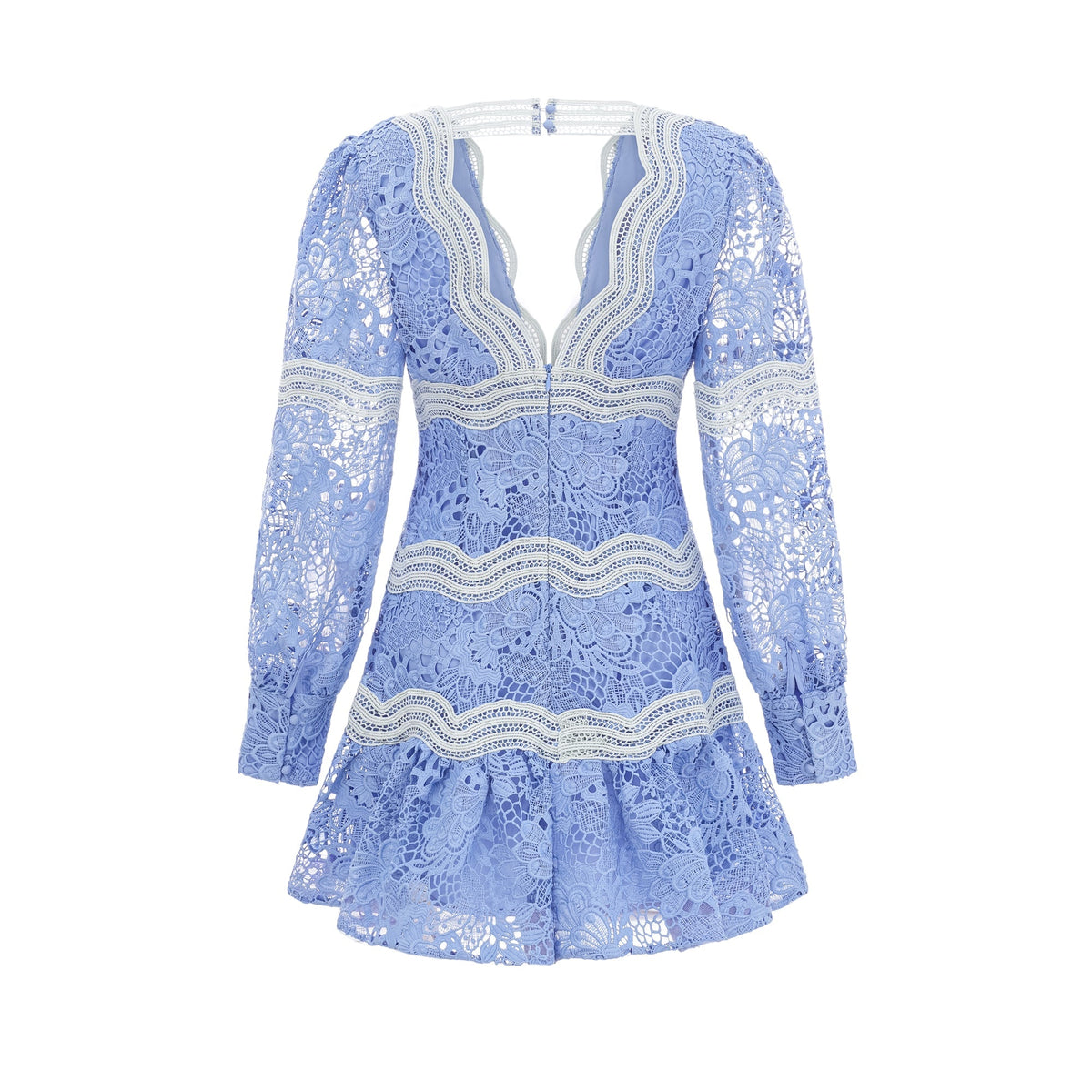 Gaëlle V-neck floral embroidered mini dress