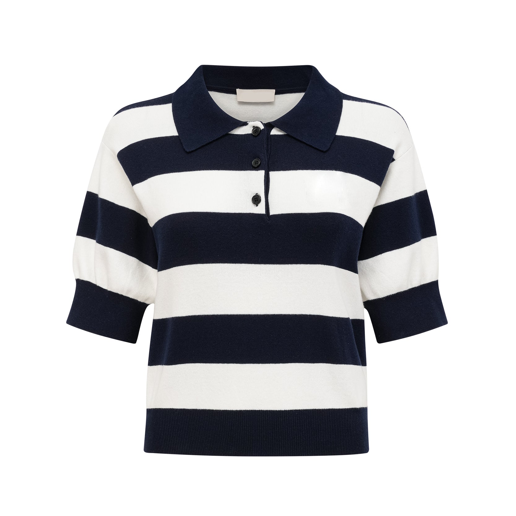 Adèle color-block striped shirt - Black and White