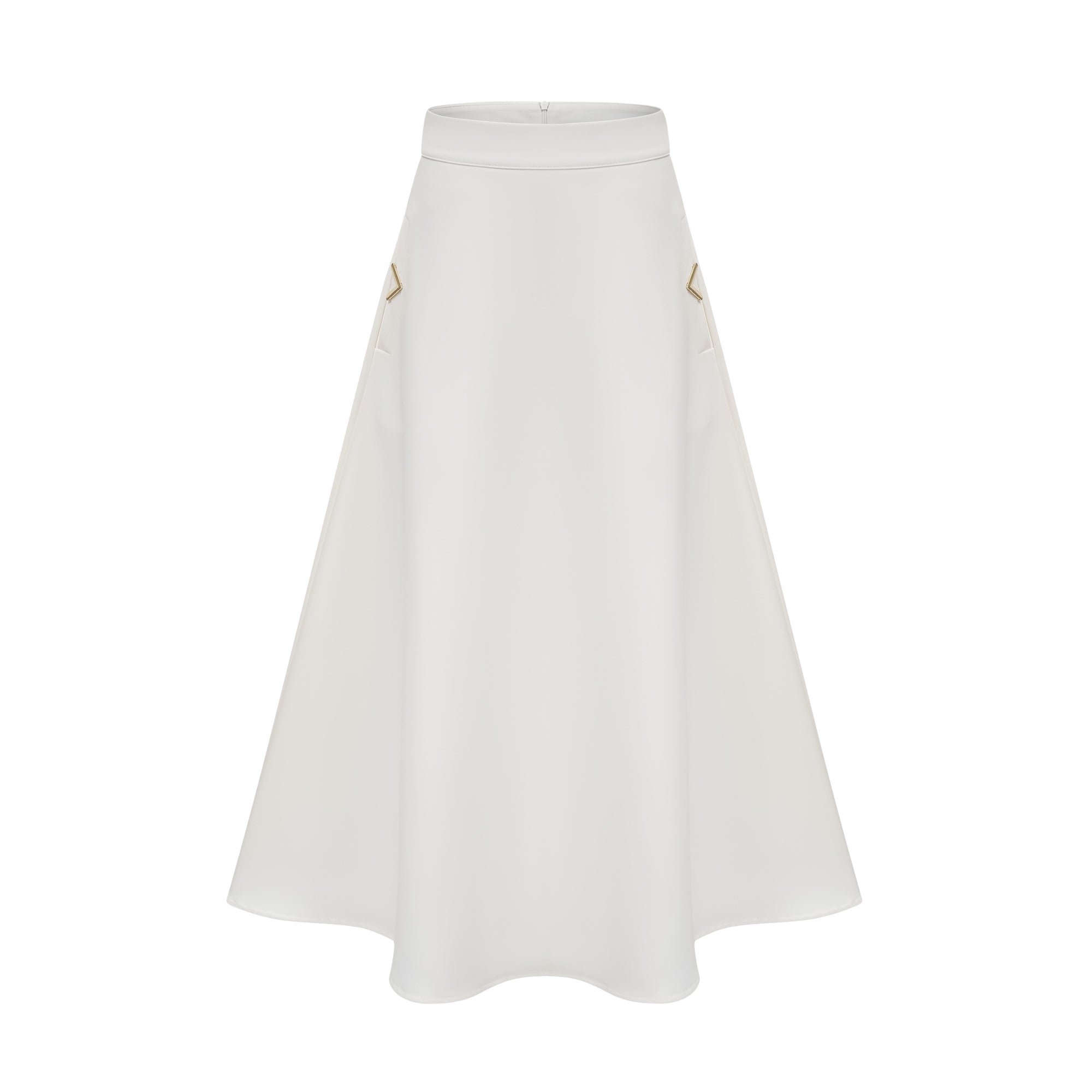 Hilaire white 3d-petal top & skirt matching set