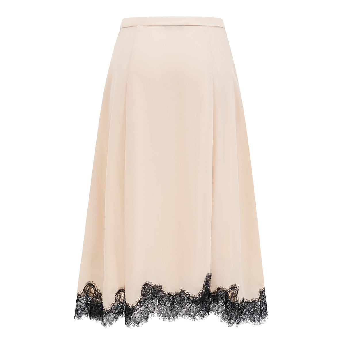 Zsófia Neutral Lace Panel Chiffon Top & Skirt Matching Set (Final Sale)
