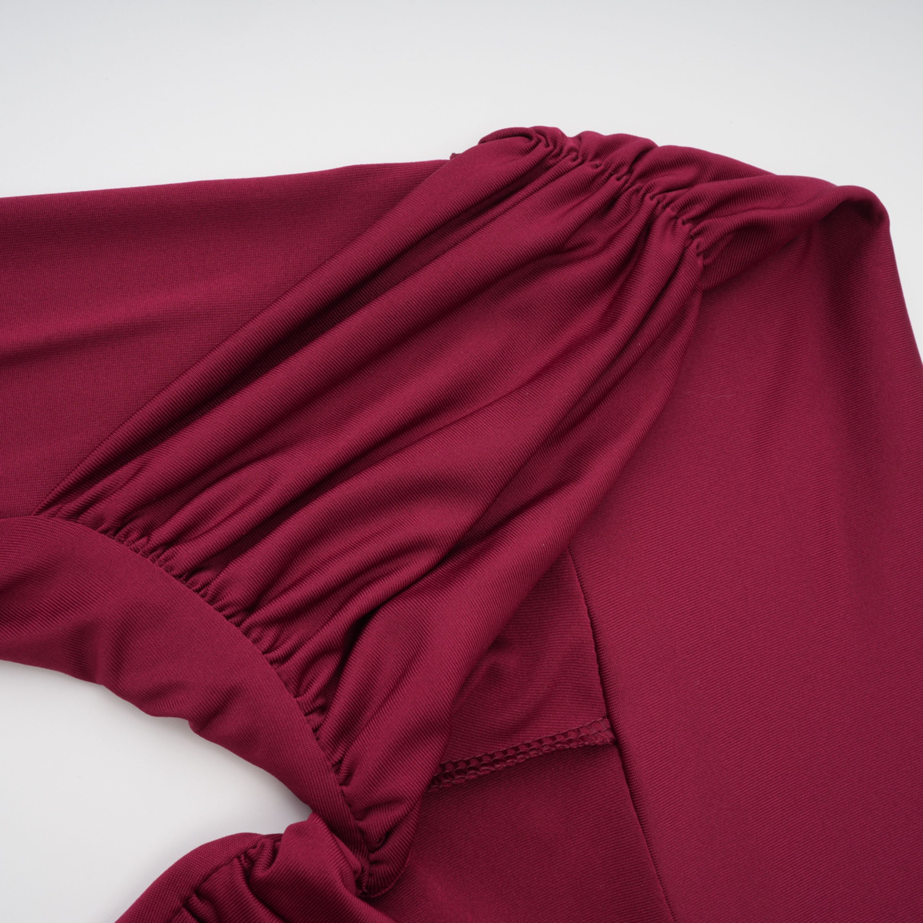 Anastasia Burgundy One Shoulder Gathered Maxi Dress (Final Sale)