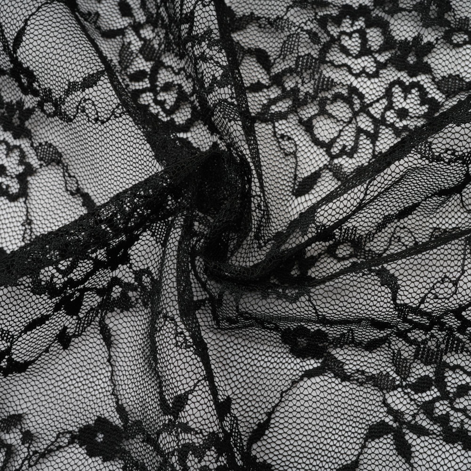 Louise black floral-lace vest & dress matching set