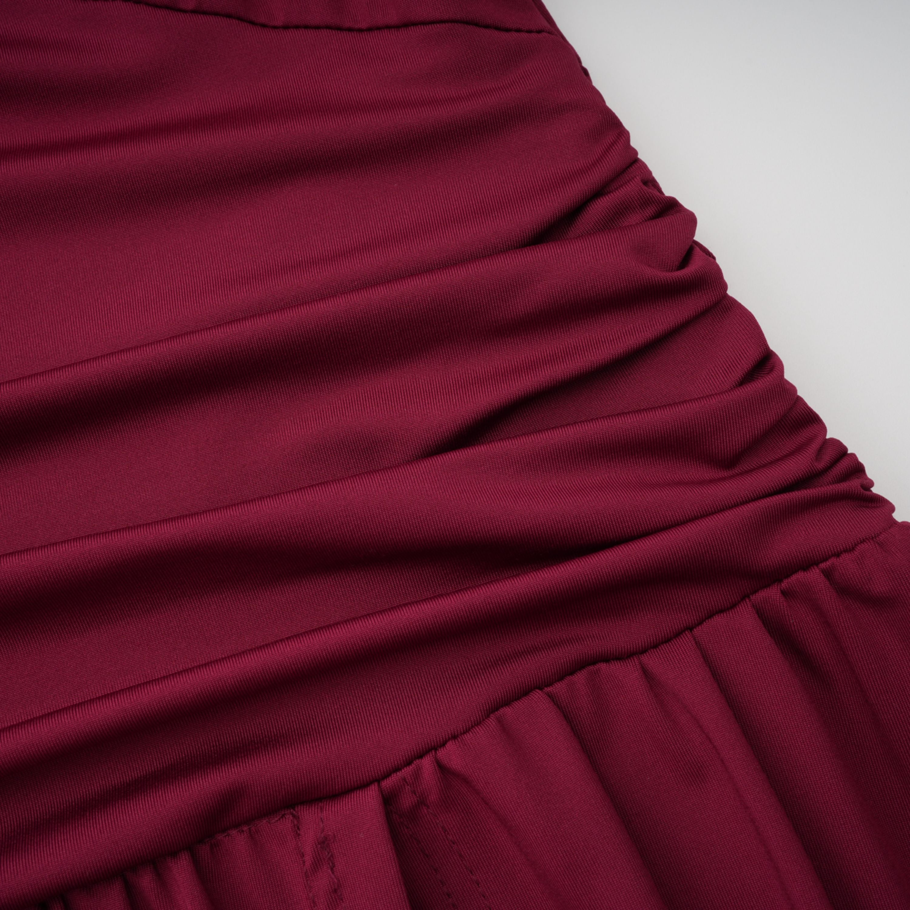 Anastasia Burgundy One Shoulder Gathered Maxi Dress (Final Sale)