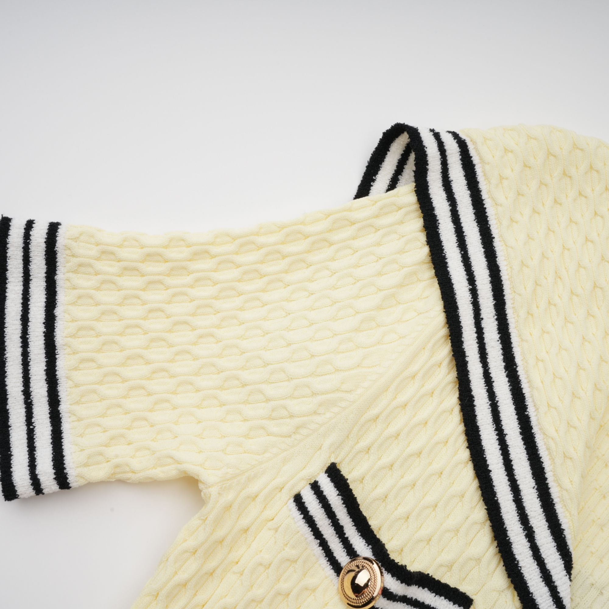 Madeleine yellow sailor-collar knitted dress