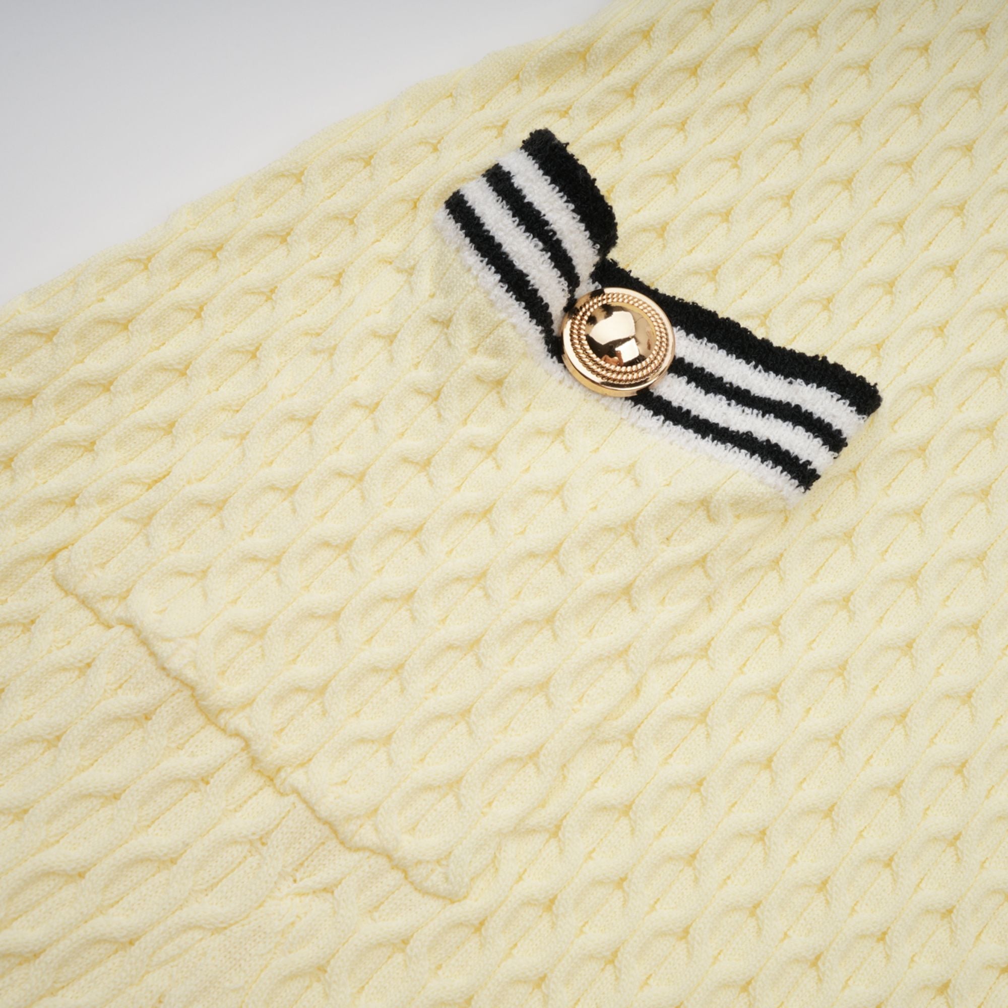 Madeleine yellow sailor-collar knitted dress