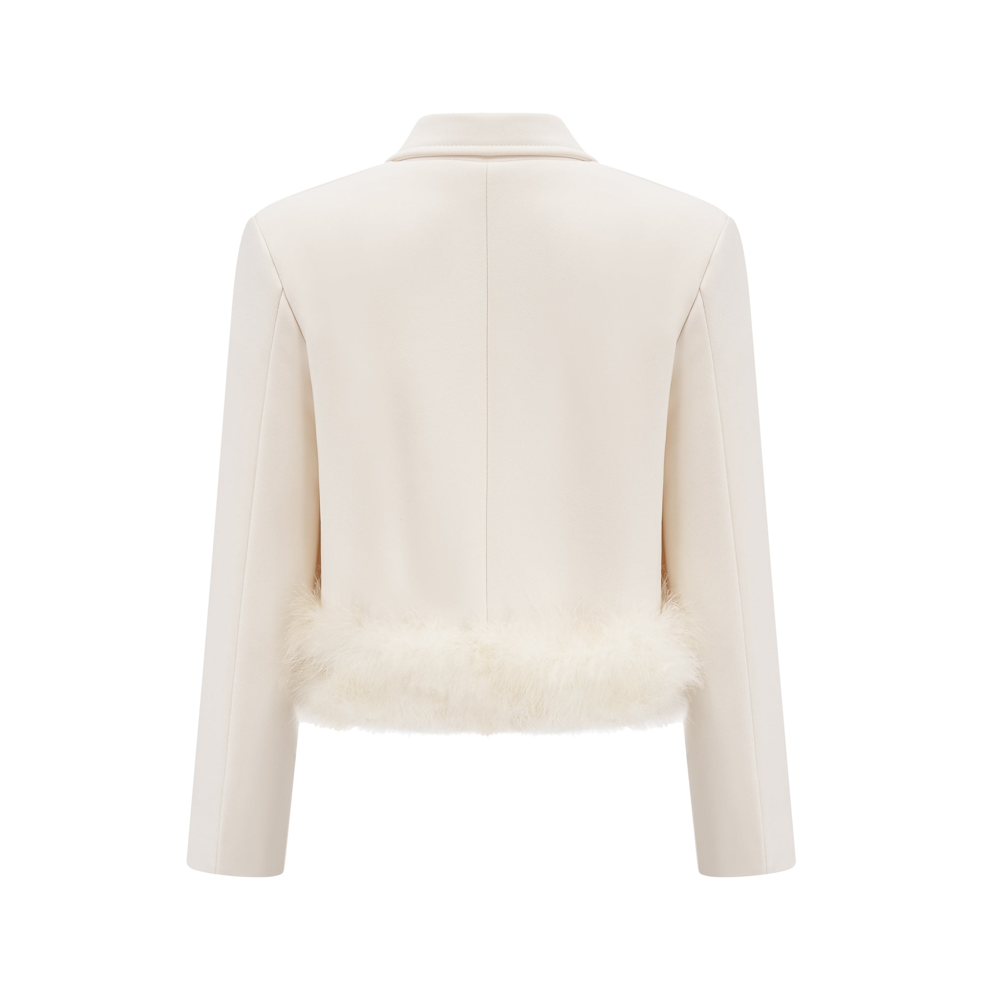 Valérie feather-hem blazer & skirt matching set (Final Sale-US Only)