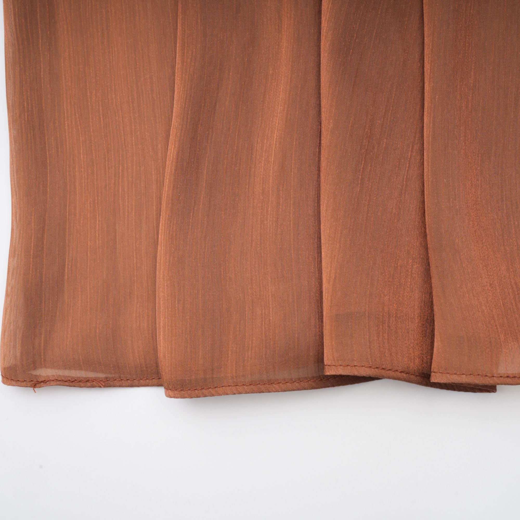 Mila pleated satin maxi dress in Brown