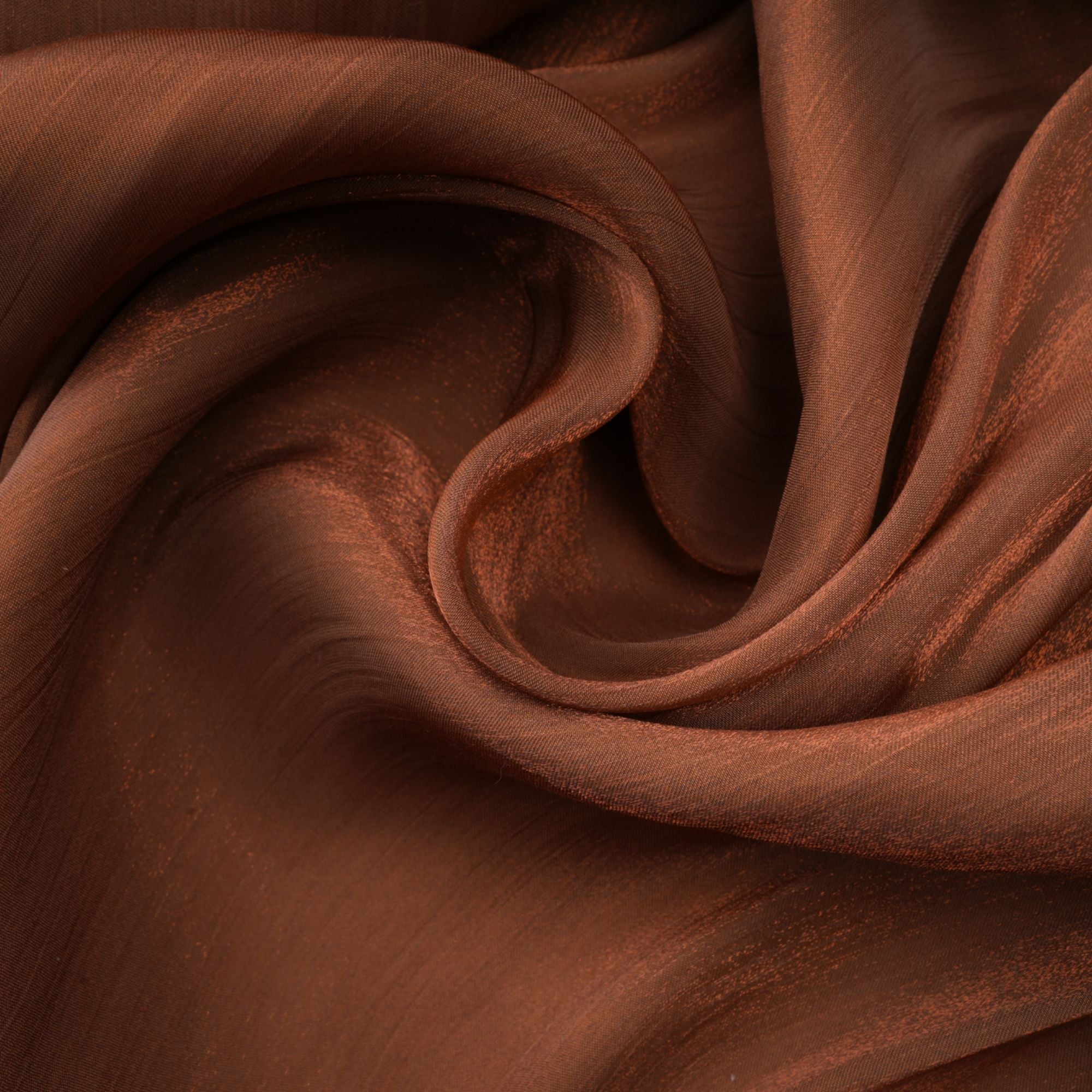 Mila pleated satin maxi dress in Brown