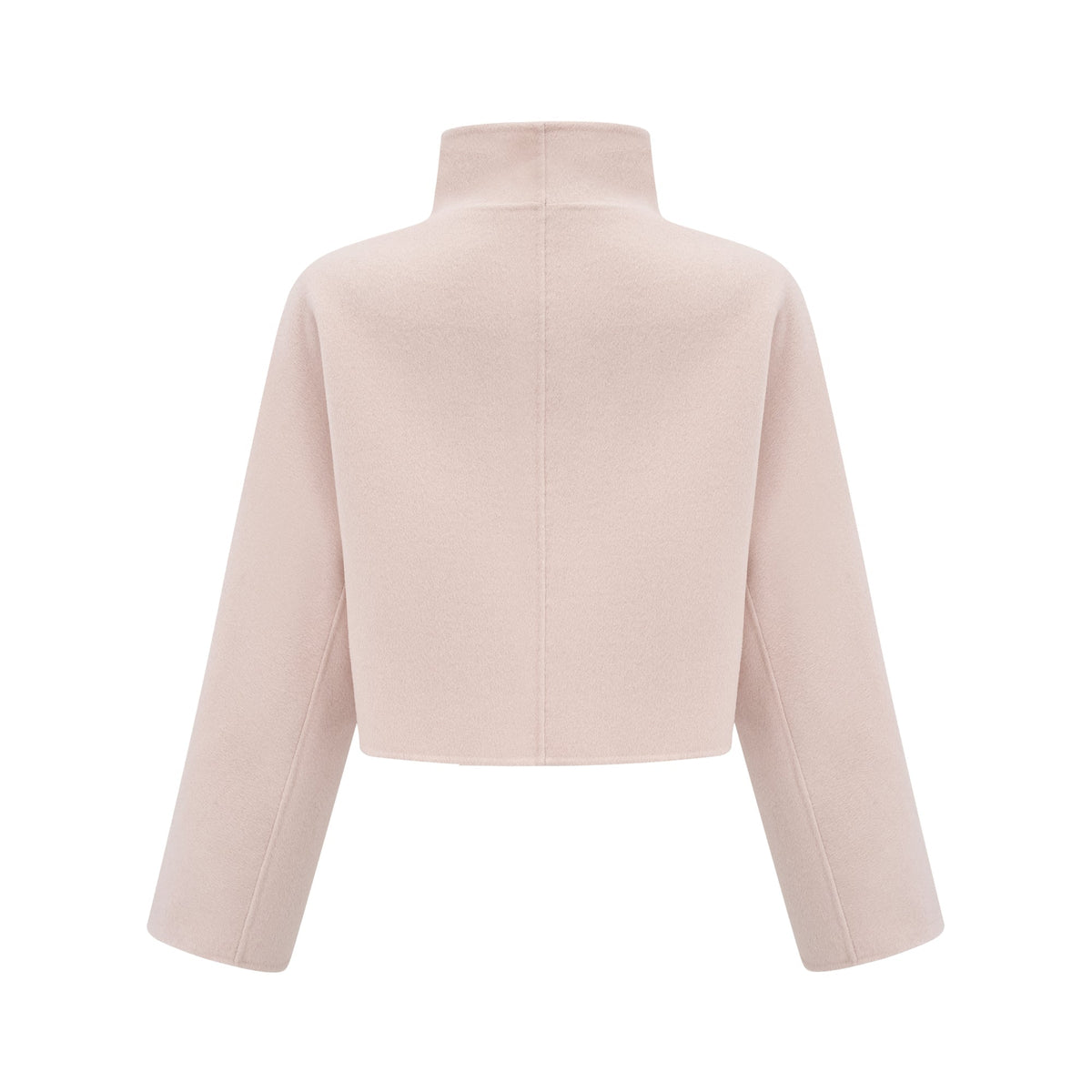 Vienne pink diagonal-placket short coat (Final Sale)