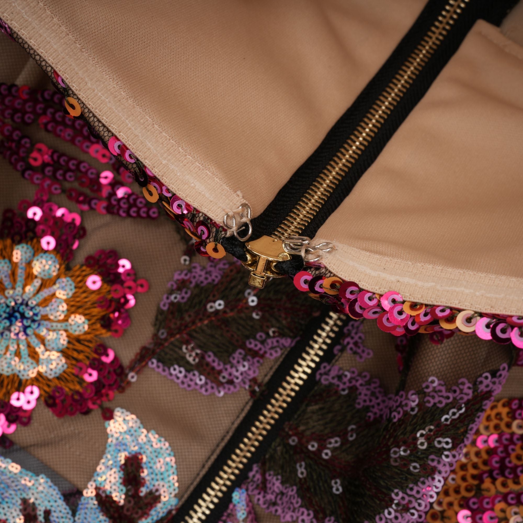 Thérèse sequin-embellished embroidered floral colorful midi dress (Final Sale-US Only)