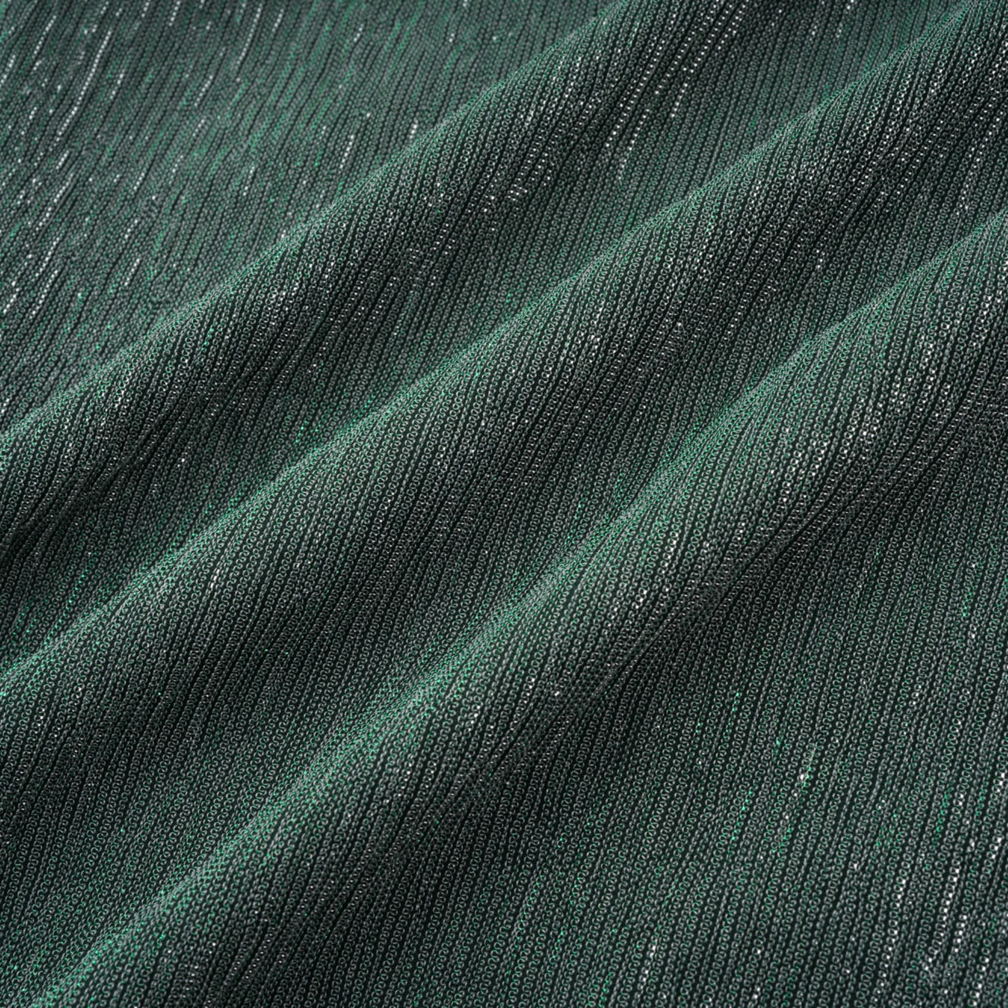 Delphine green ribbon-design corset maxi dress