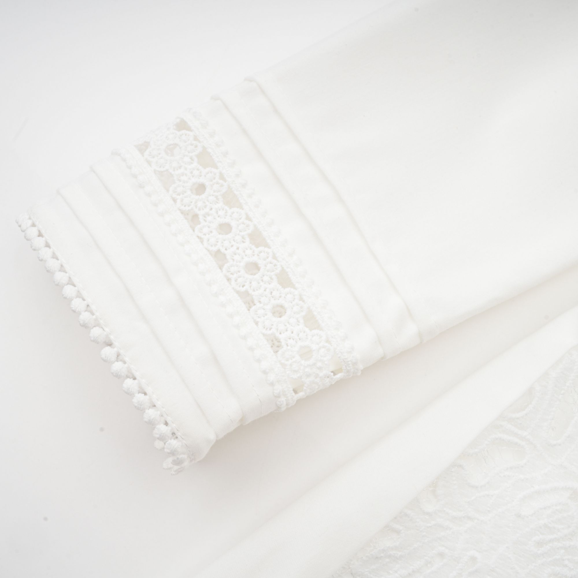 Madeleine white panelled embroidery midi dress