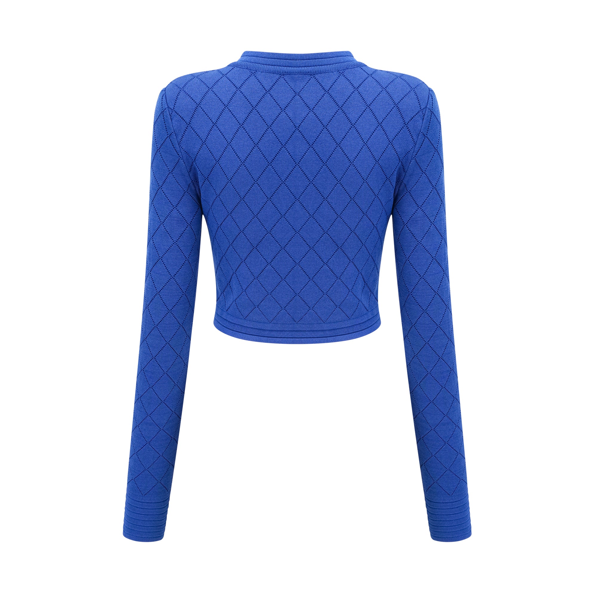 Maëlys blue button-detail knitted top & skirt matching set