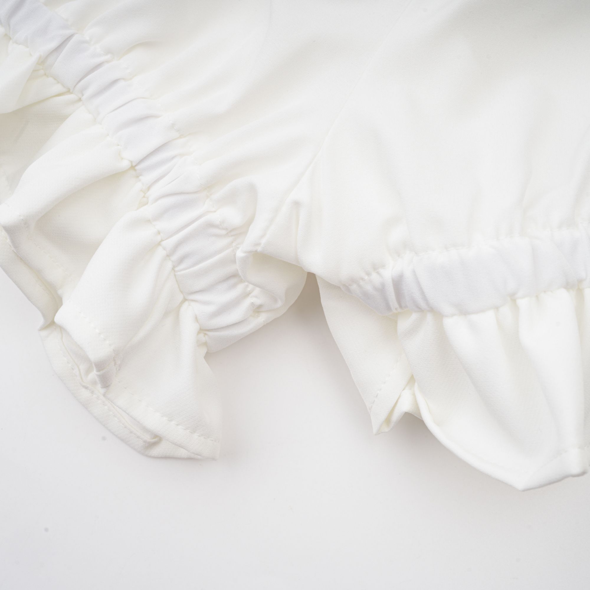 Andrea asymmetrical tulle blouse & skirt matching set in White