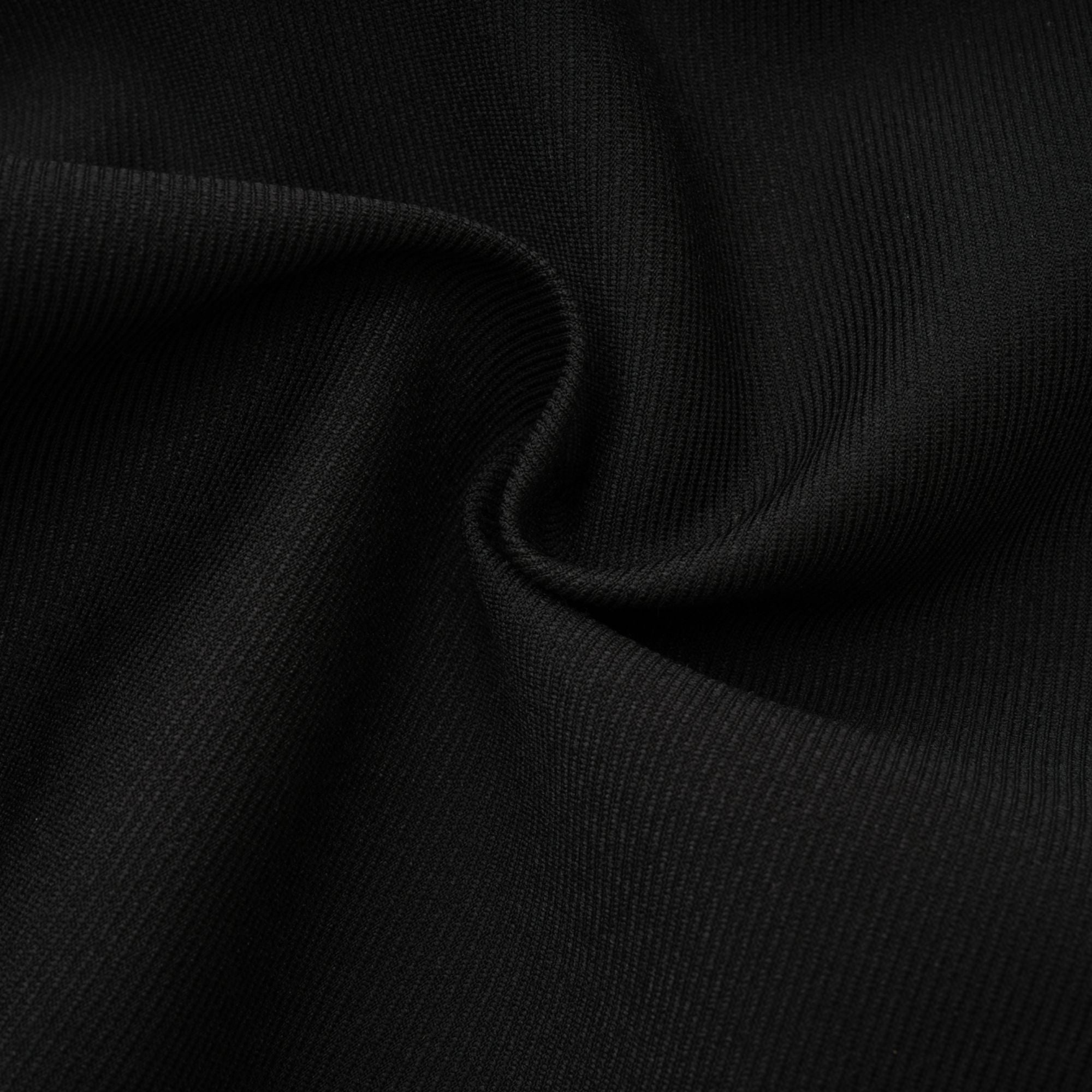 Caribe black bowknot off-shoulder mini dress