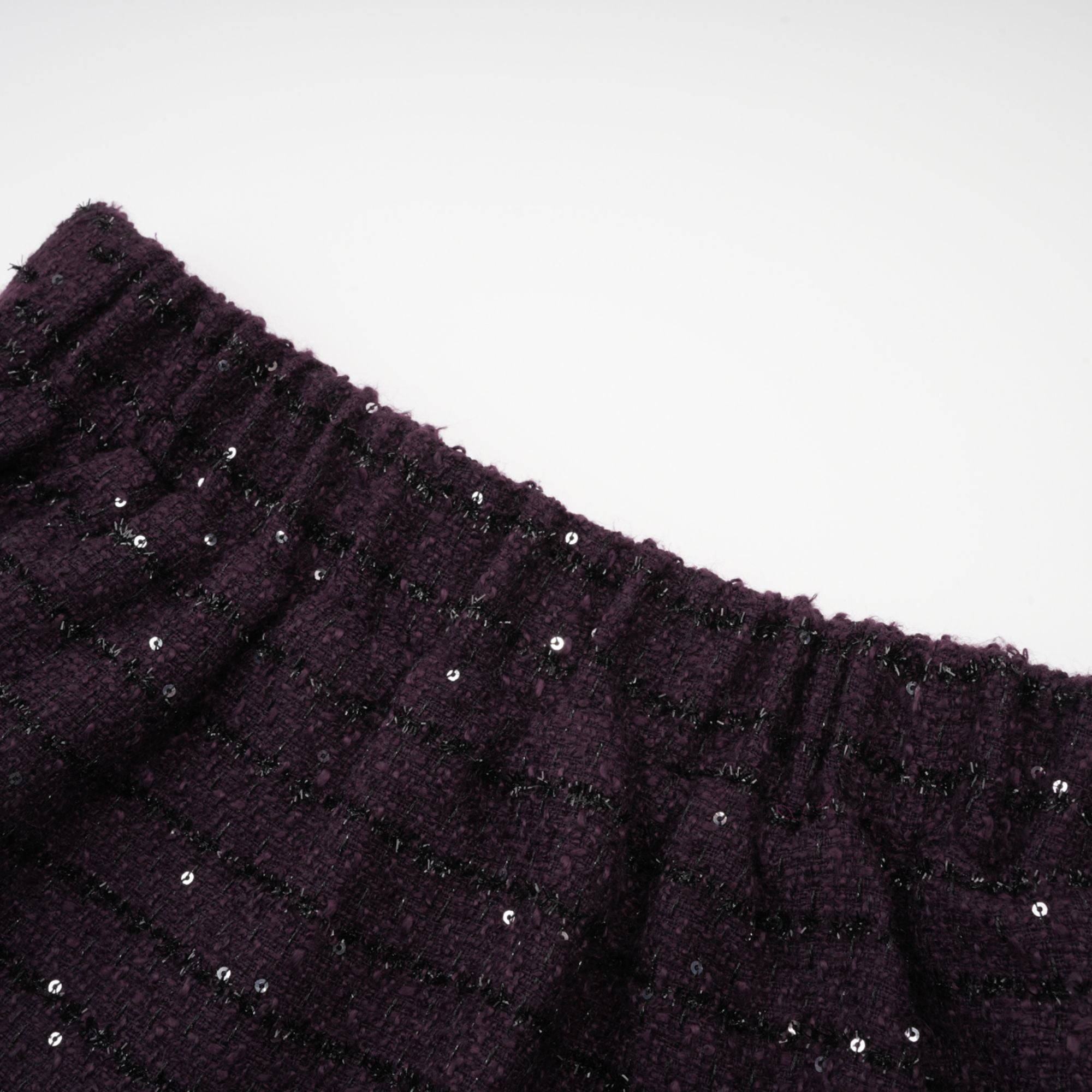 Brigitte purple sequined tweed jacket & skirt matching set (Final Sale)