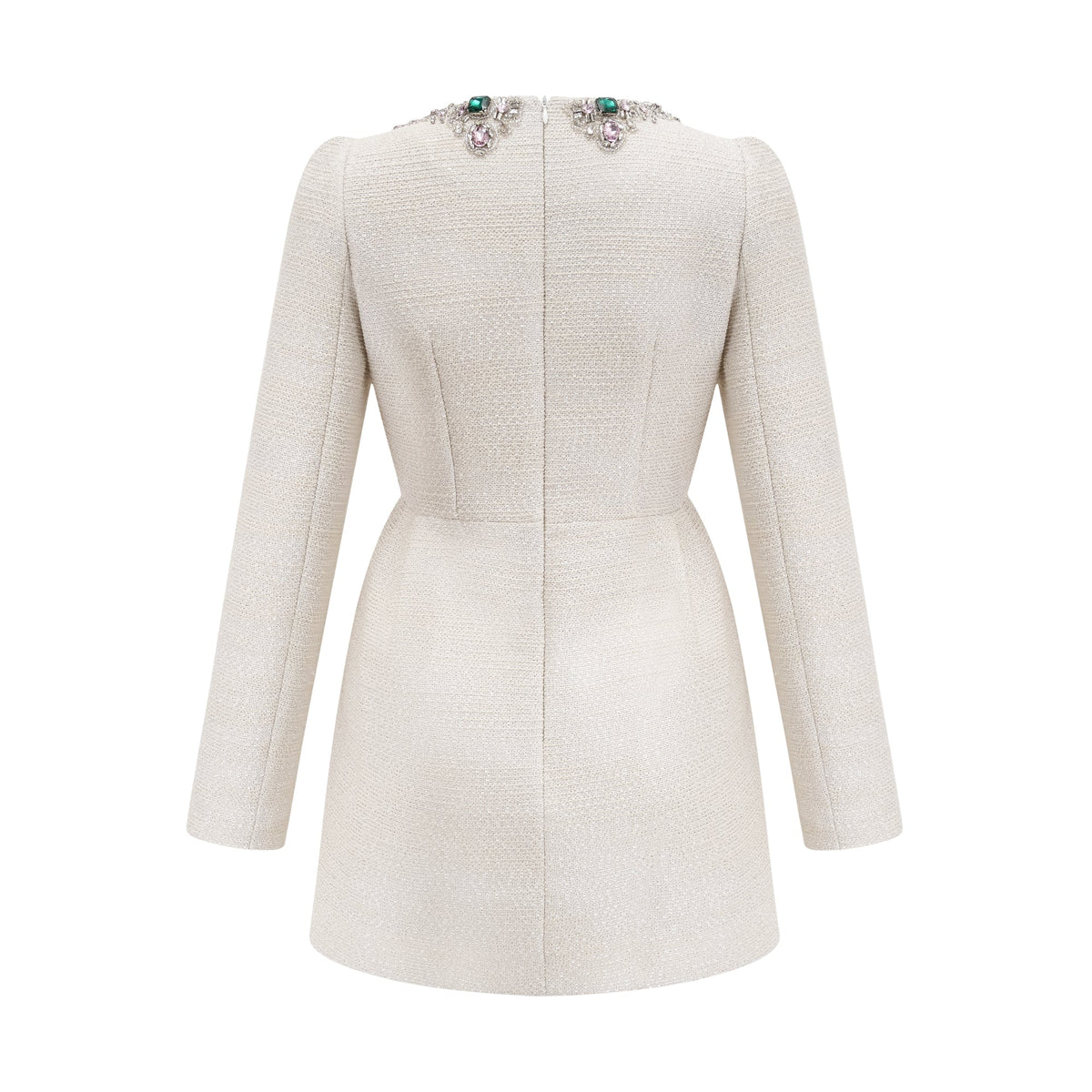 Pauline white tweed bead-embellished mini dress (Final Sale-US Only)